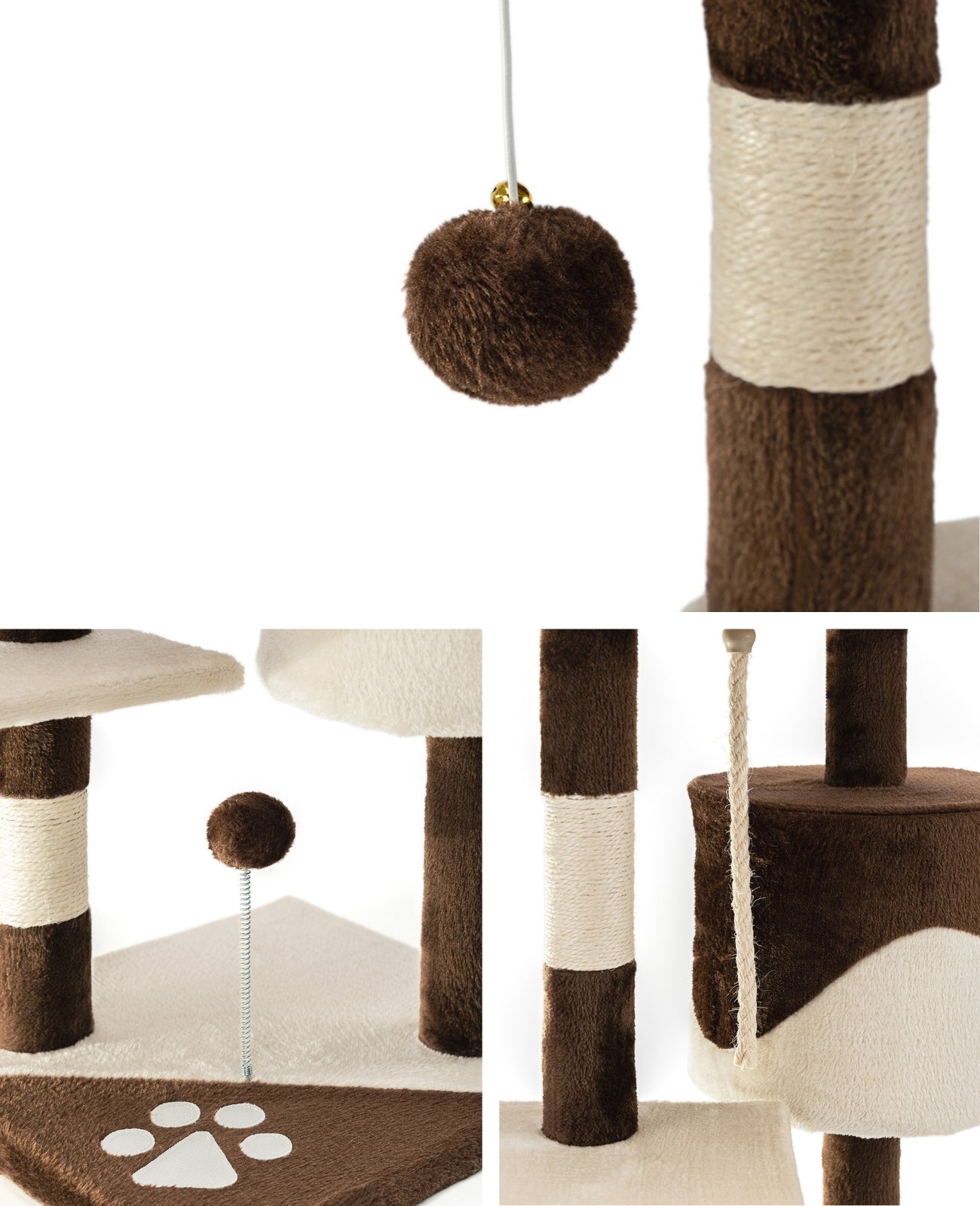 Altura del árbol para gatos 112 cm