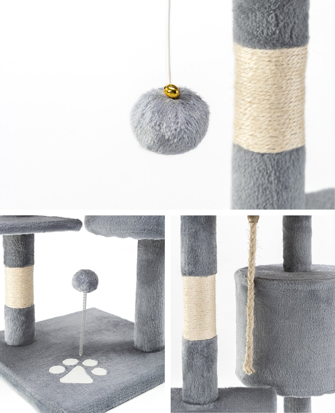 Altura del árbol para gatos 112 cm