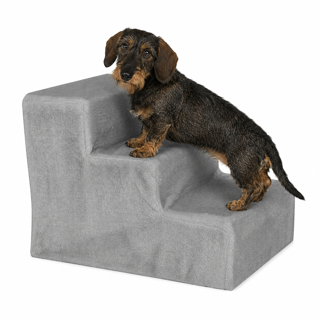 Escaleras para perros con funda de felpa