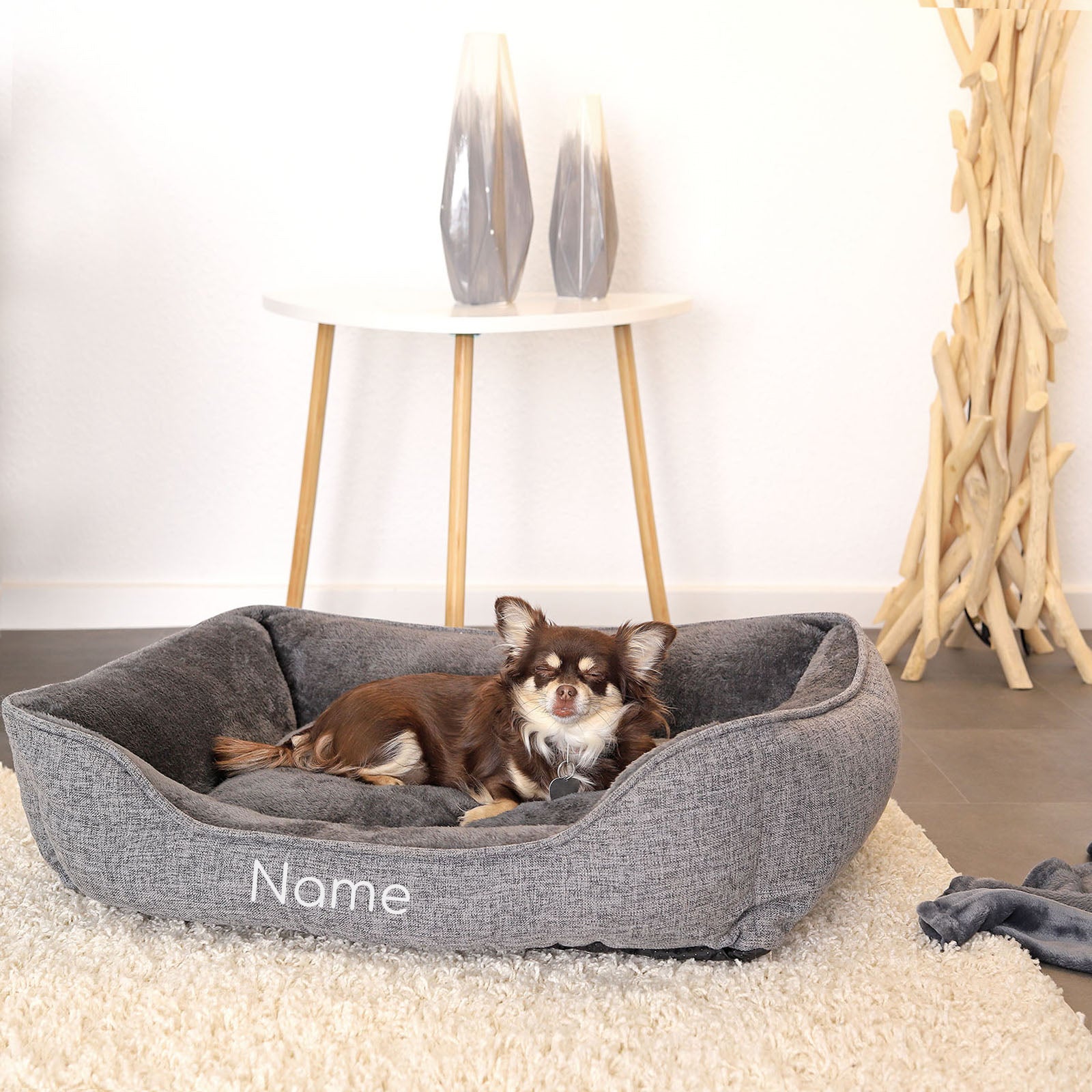 Cama para mascotas moteada, personalizada
