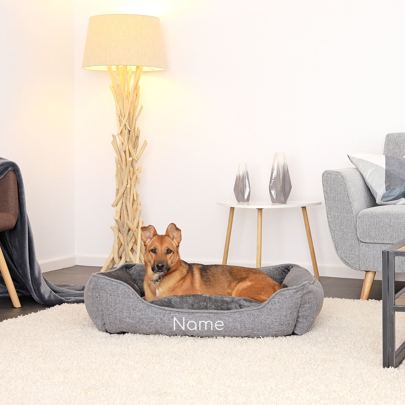Cama para mascotas moteada, personalizada