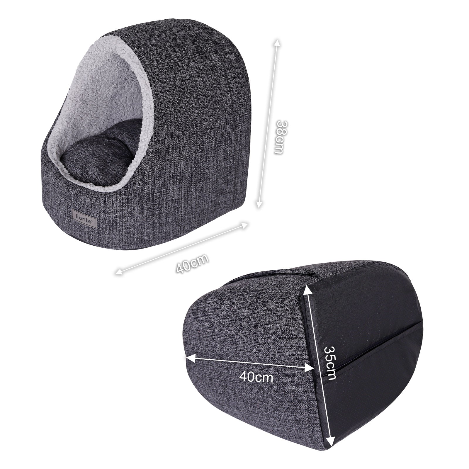 Cueva para gatos con cojín reversible