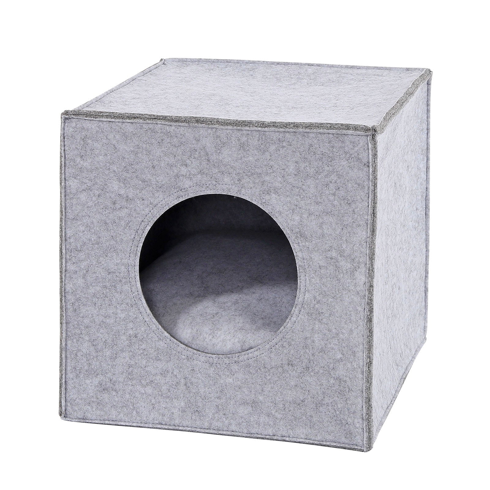 Cueva de gato de fieltro, personalizada