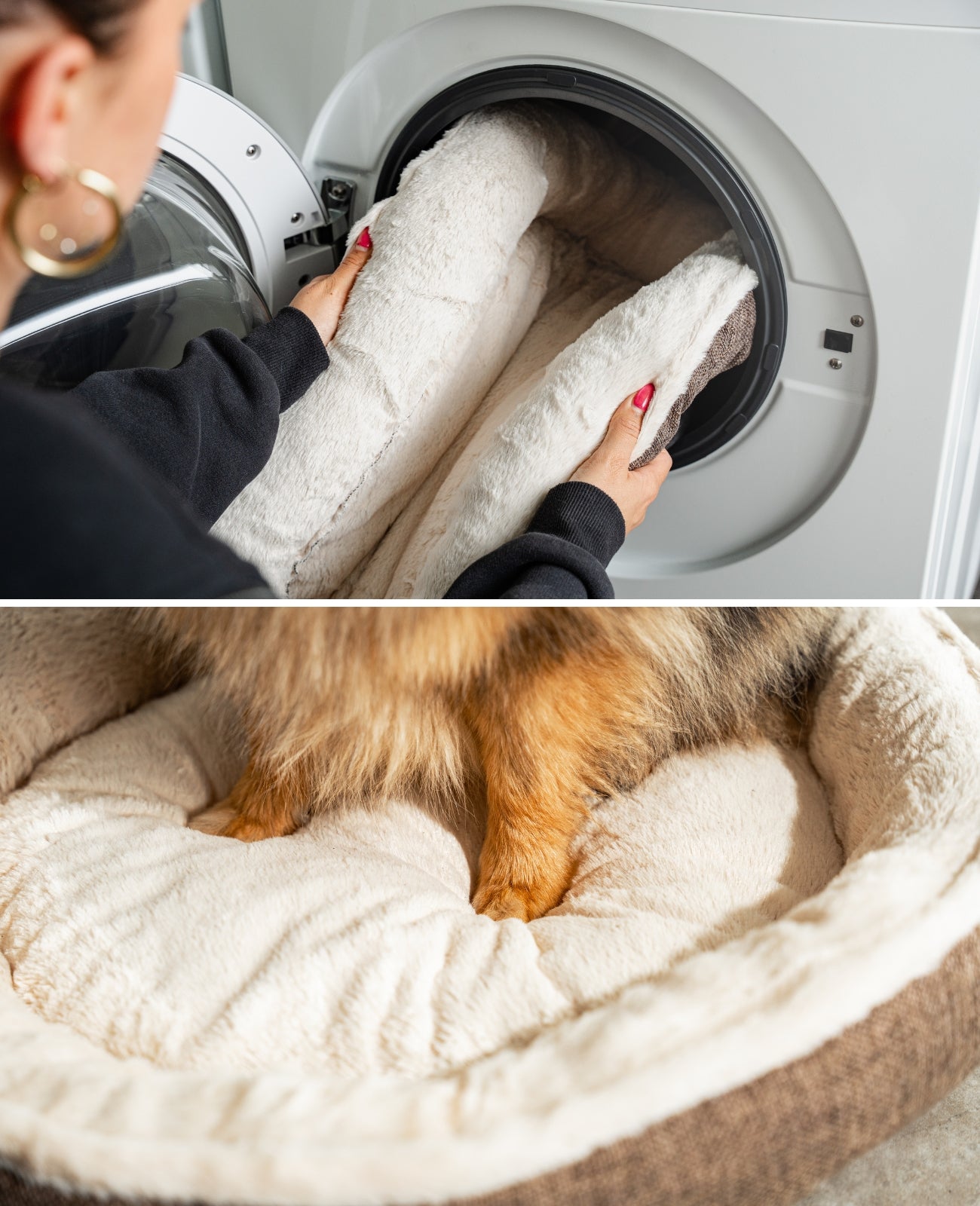 Cama para perros redonda con forma de donut