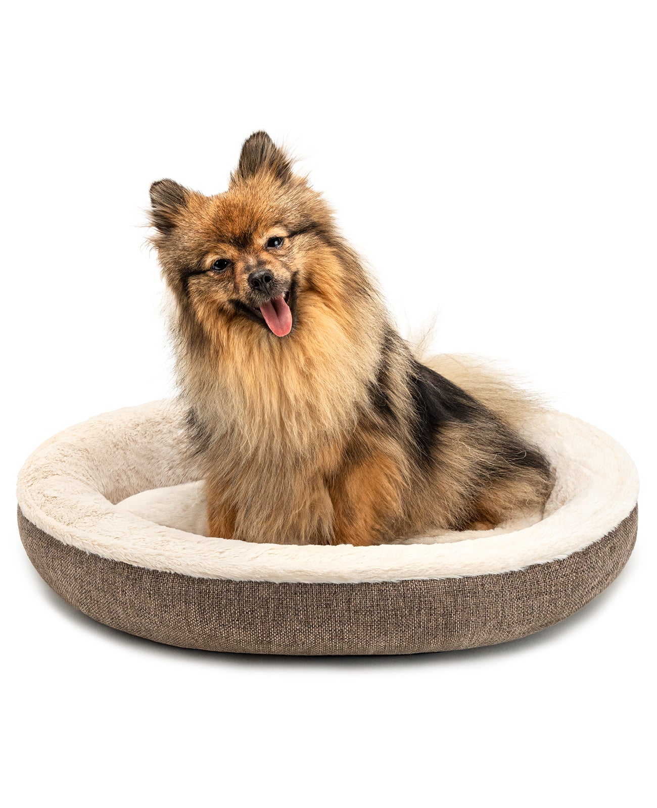 Cama para perros redonda con forma de donut