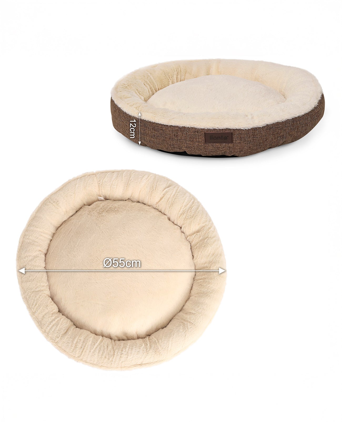 Cama para perros redonda con forma de donut