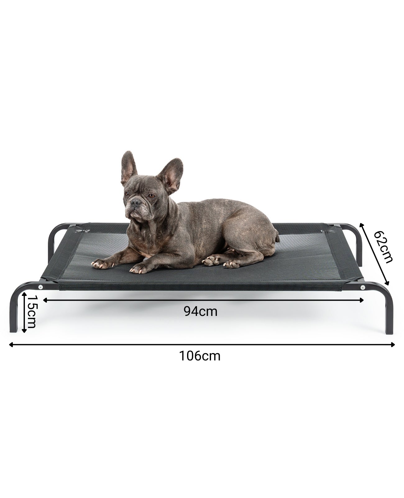 Tumbona elevada para perros para casa y jardín