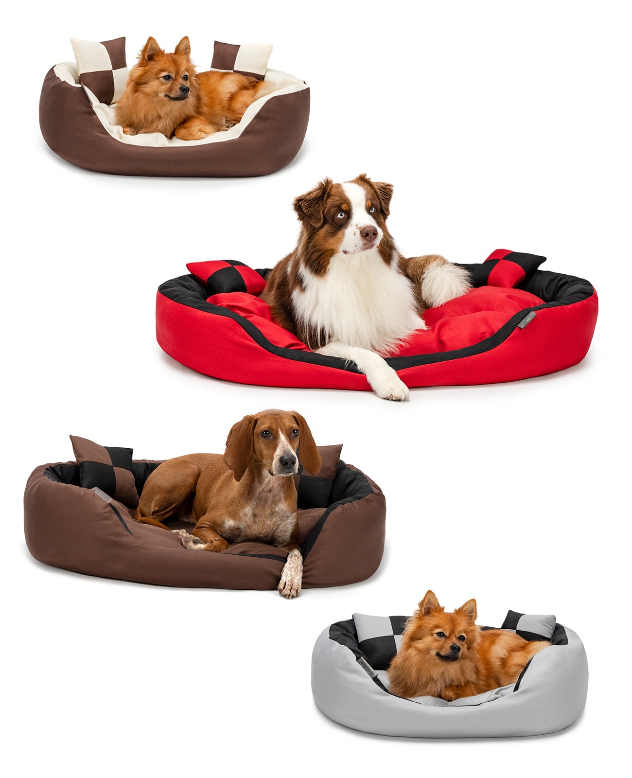 Cama para perros 4 en 1 con cojín reversible