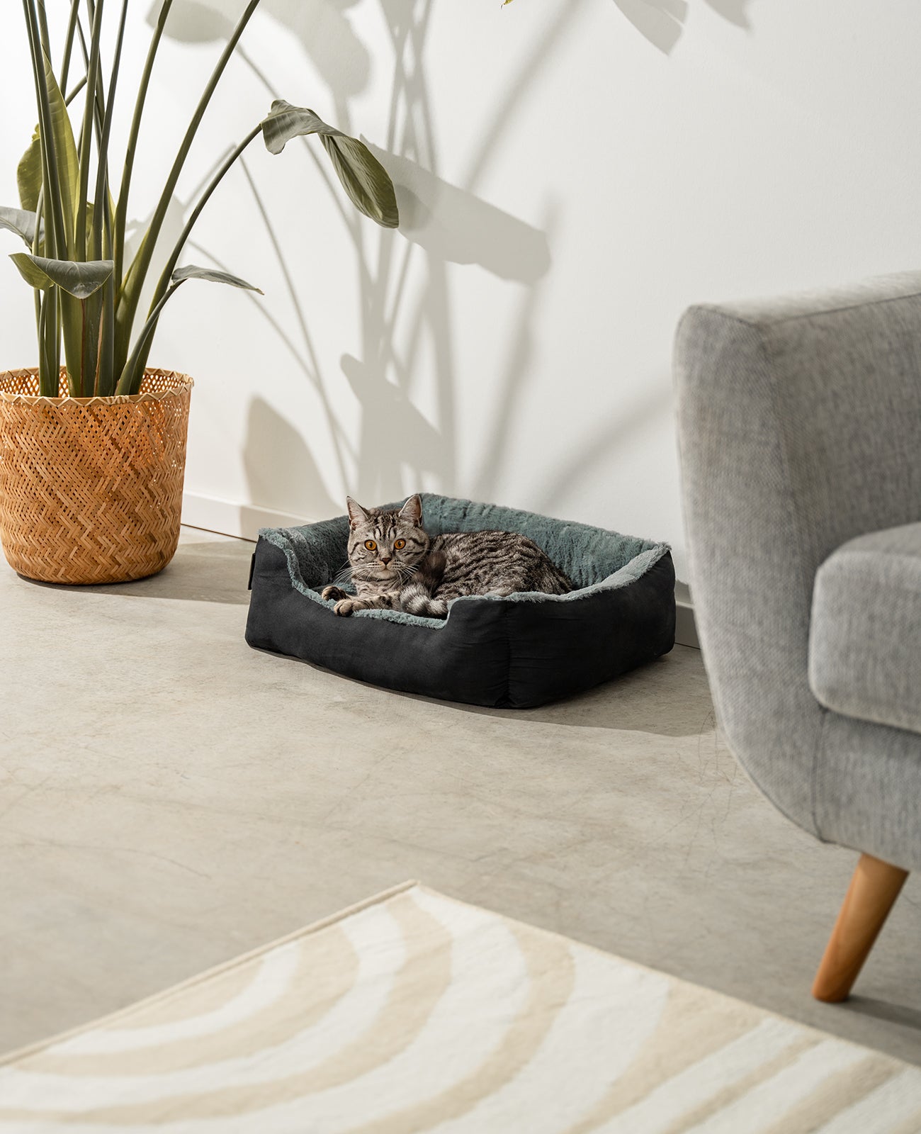 Cama para gatos con cojín reversible