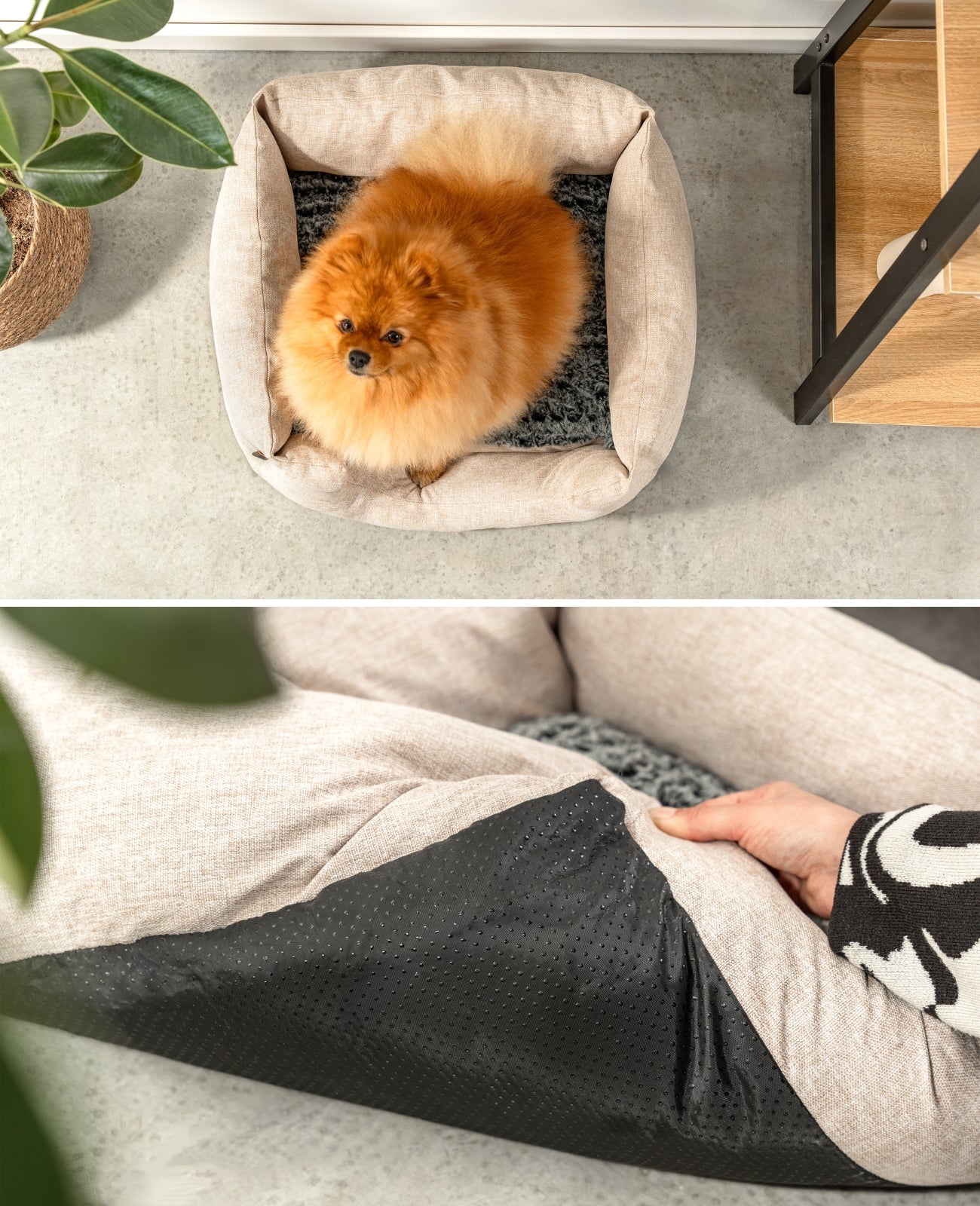 Cama para perros con cojín reversible
