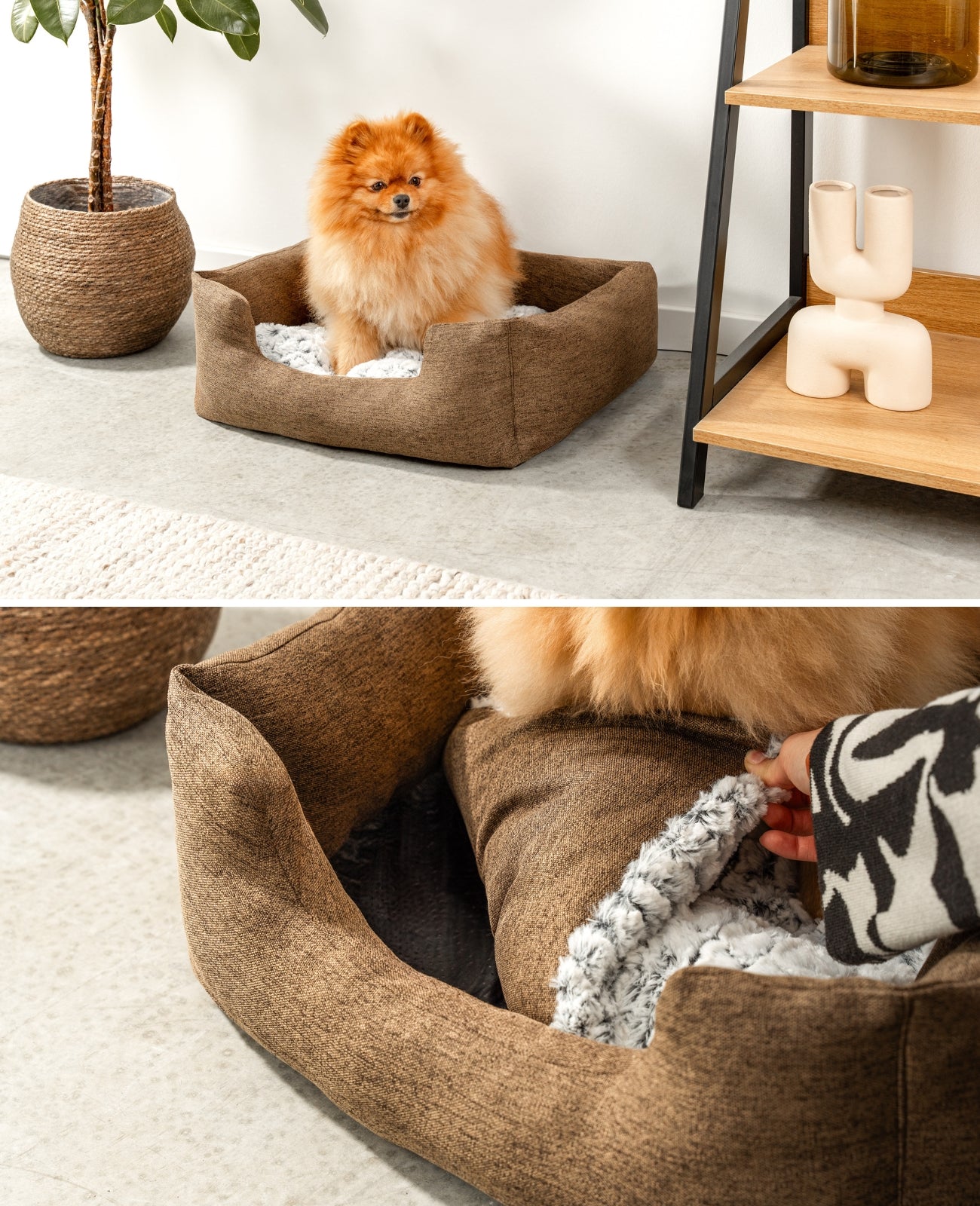 Cama para perros con cojín reversible