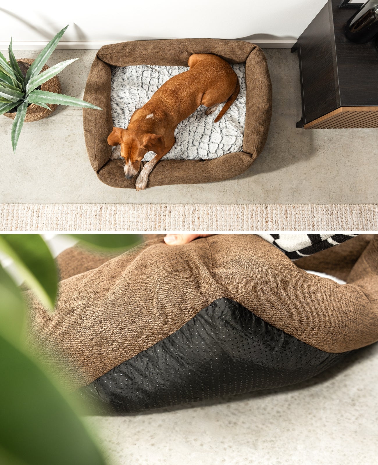 Cama para perros con cojín reversible