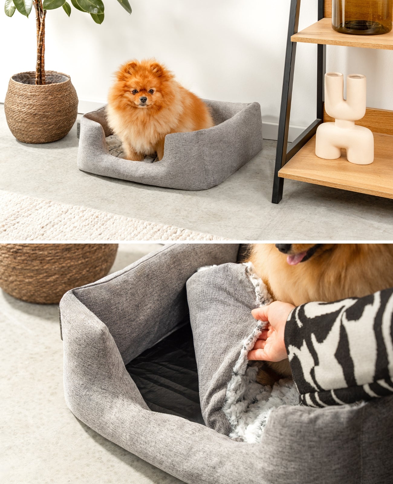 Cama para perros con cojín reversible