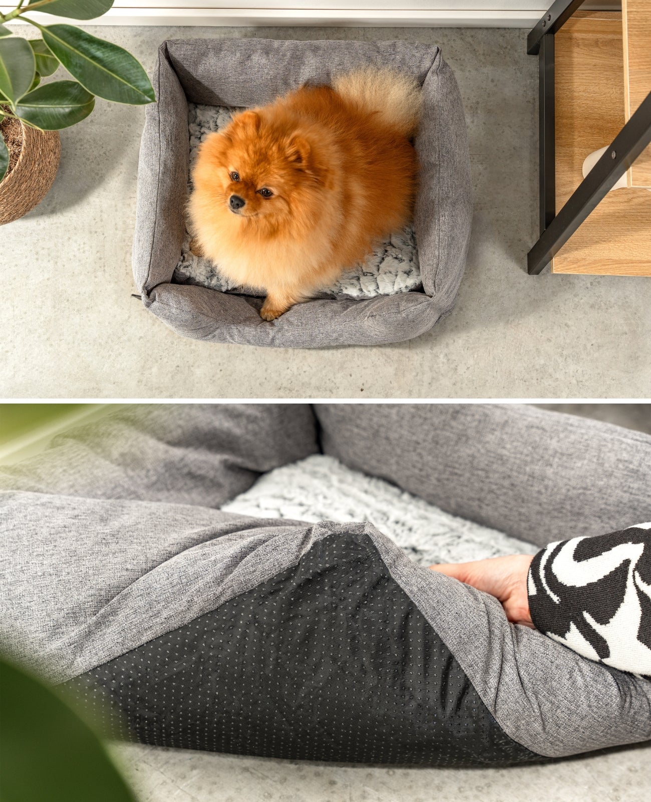 Cama para perros con cojín reversible