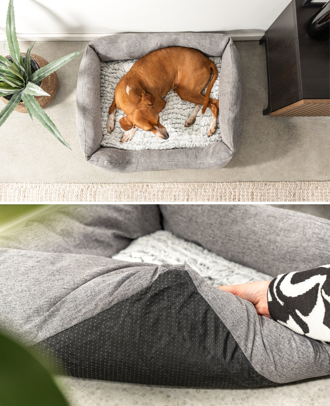 Cama para perros con cojín reversible