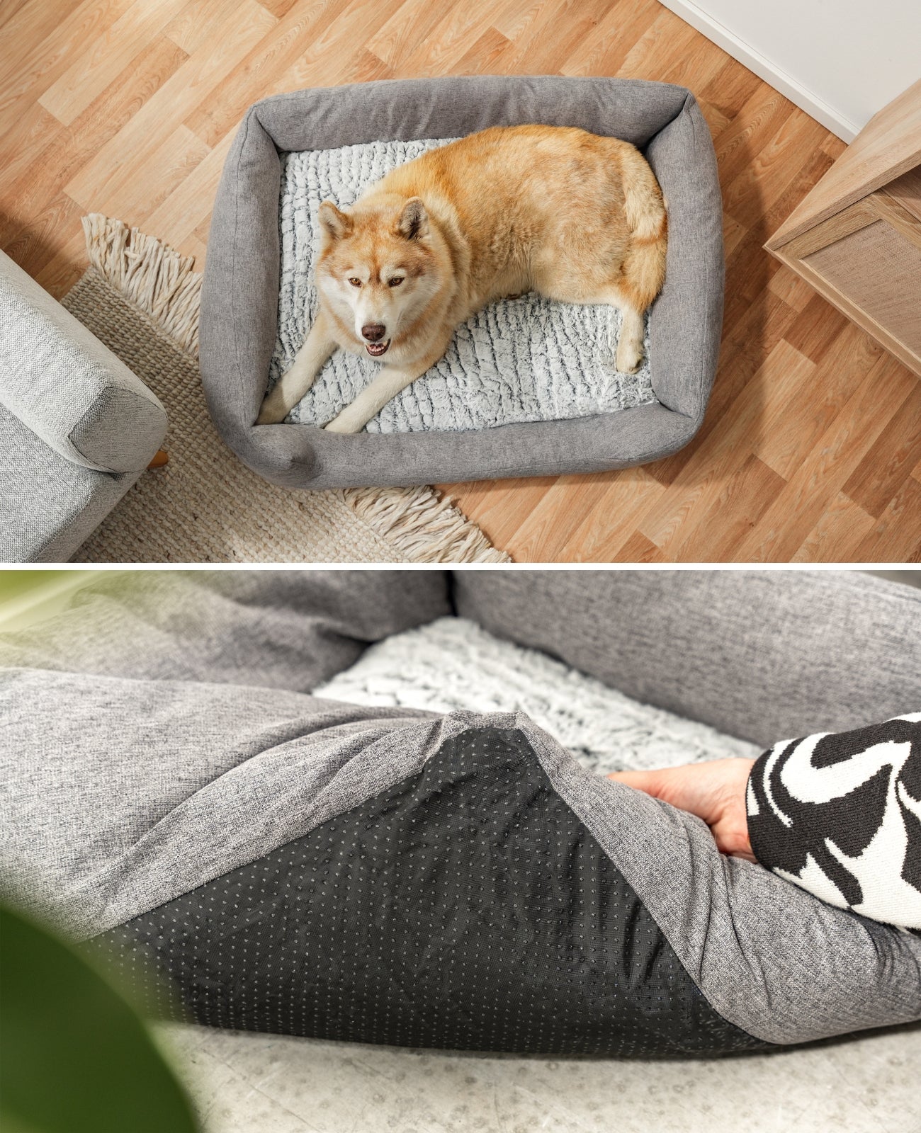 Cama para perros con cojín reversible
