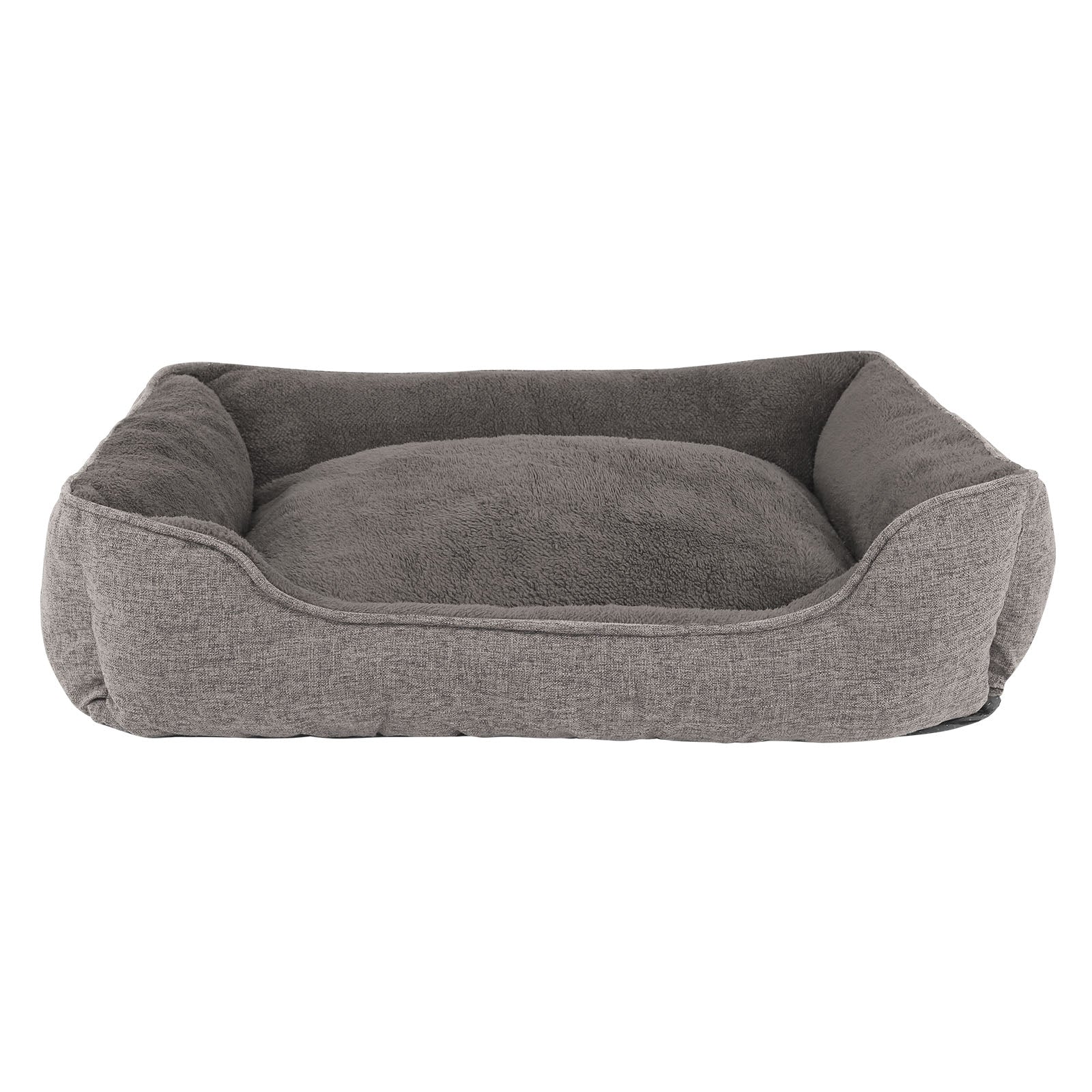 Hundebett mit abnehmbarem Bezug in grau
