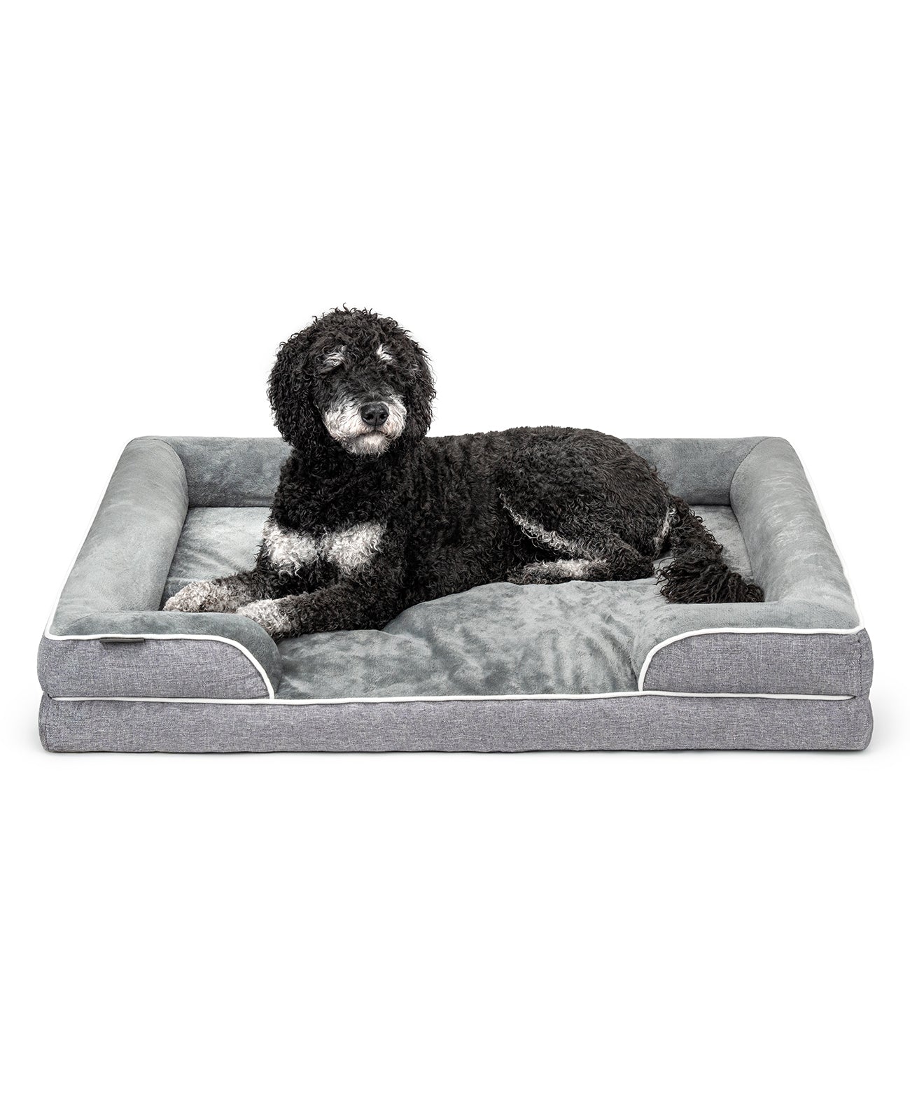 lionto Cama ortopédica para perros, borde elevado, antideslizante, varios tallas