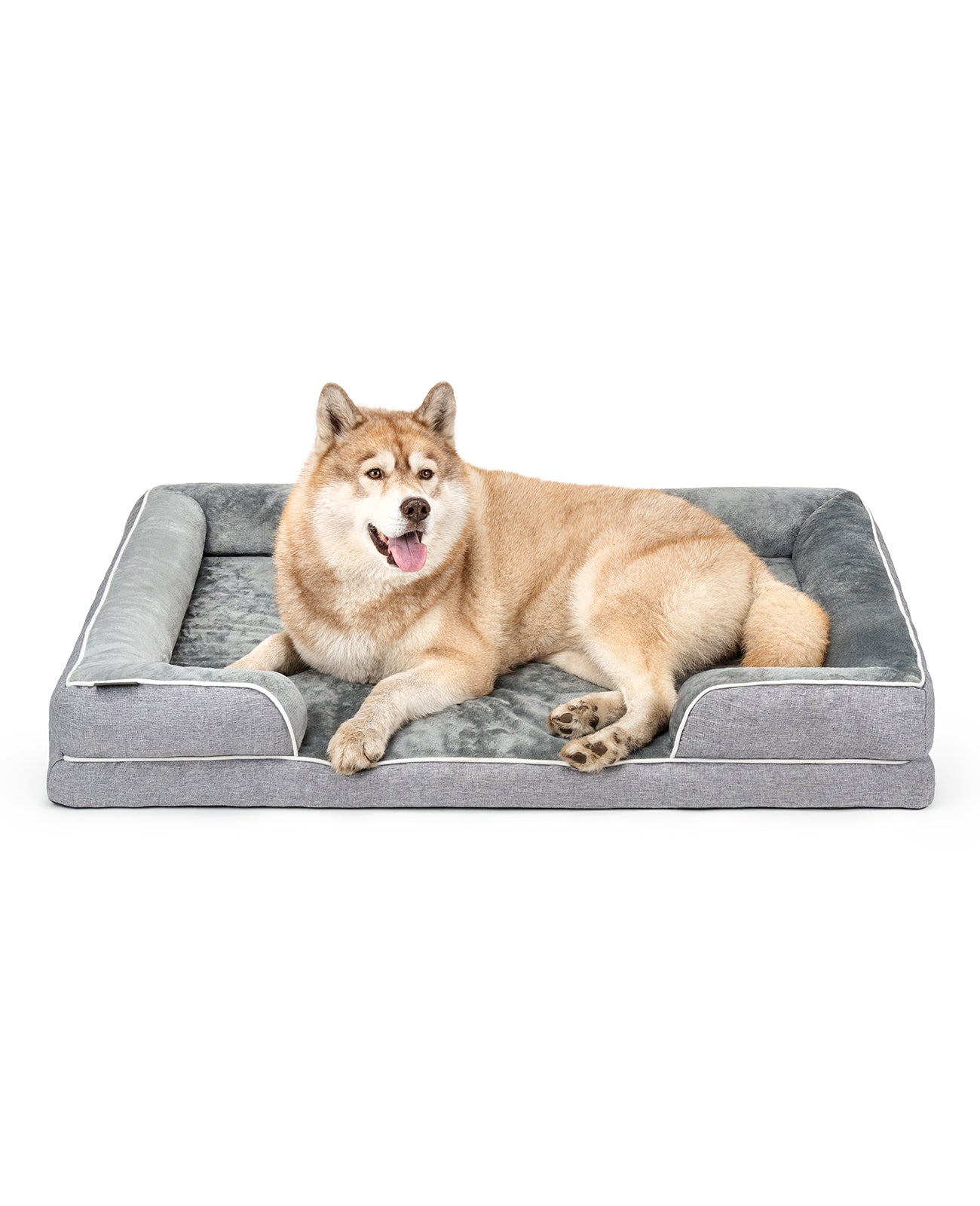 lionto Cama ortopédica para perros, borde elevado, antideslizante, varios tallas