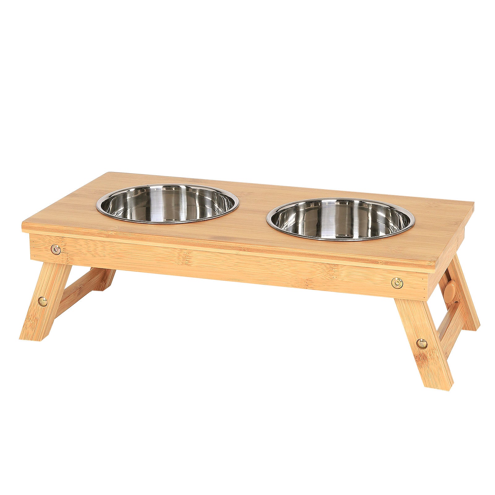 Comedero de bambú para gatos