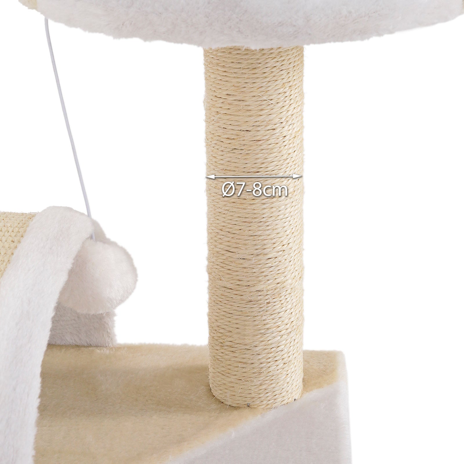 Poste rascador para gatos altura 43 cm