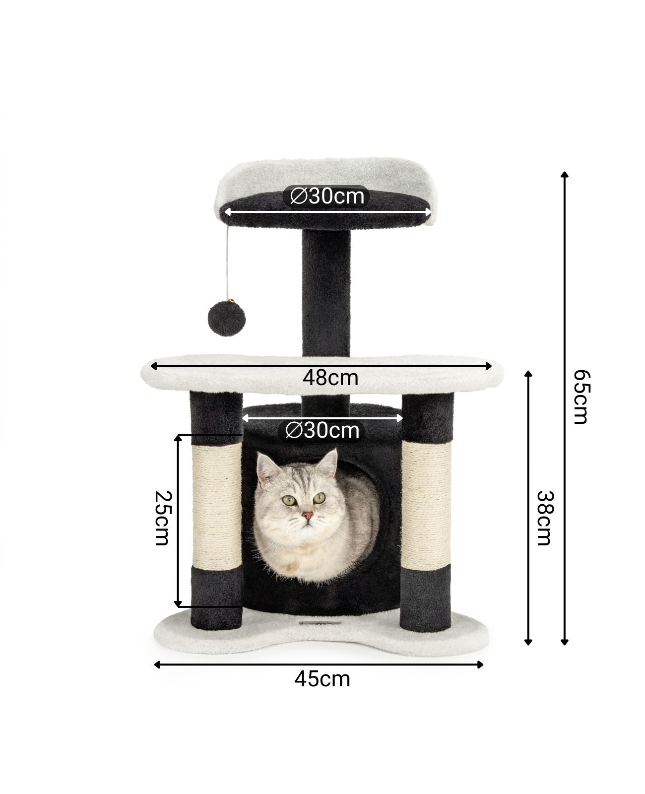 Poste rascador para gatos altura 65 cm