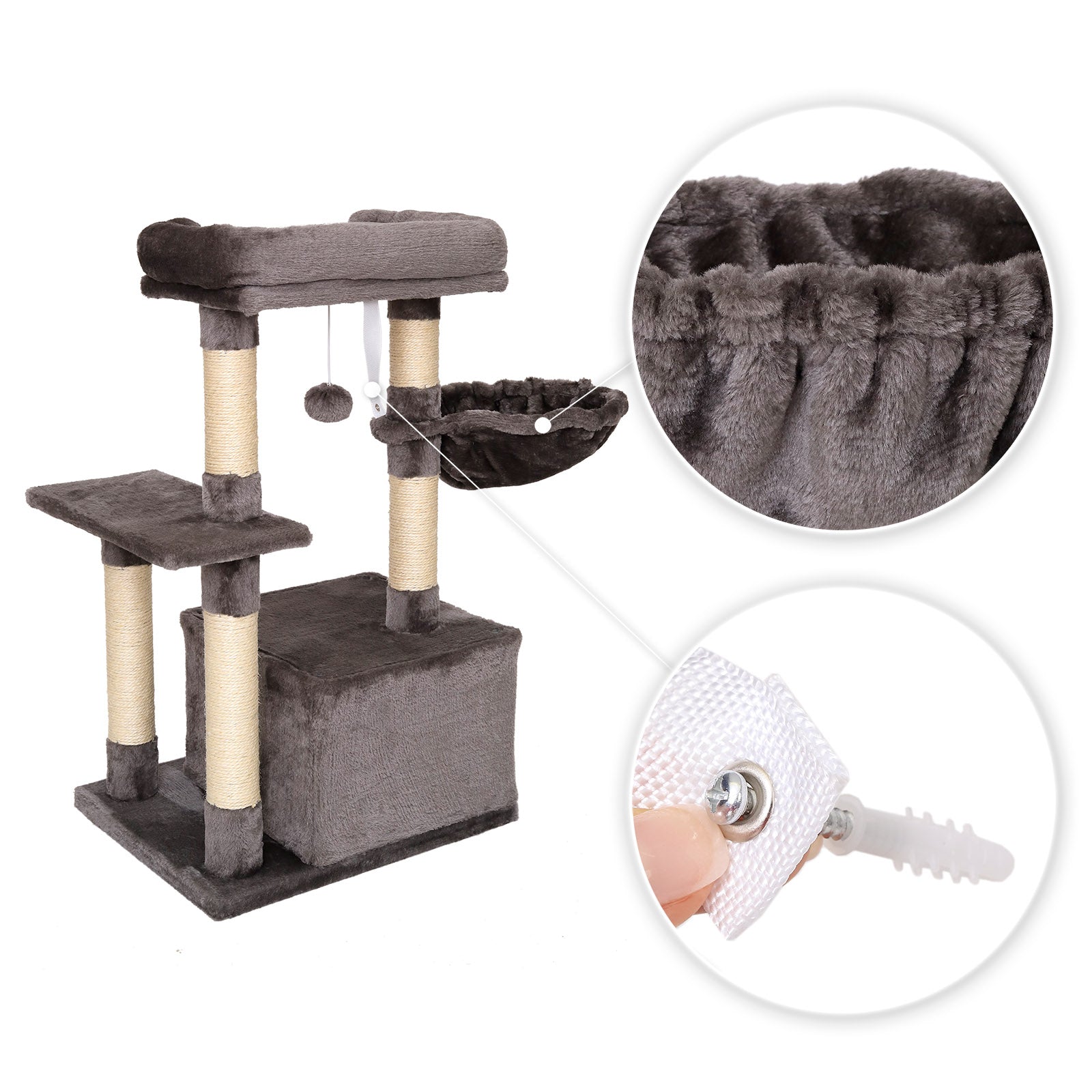 Poste rascador para gatos altura 85 cm