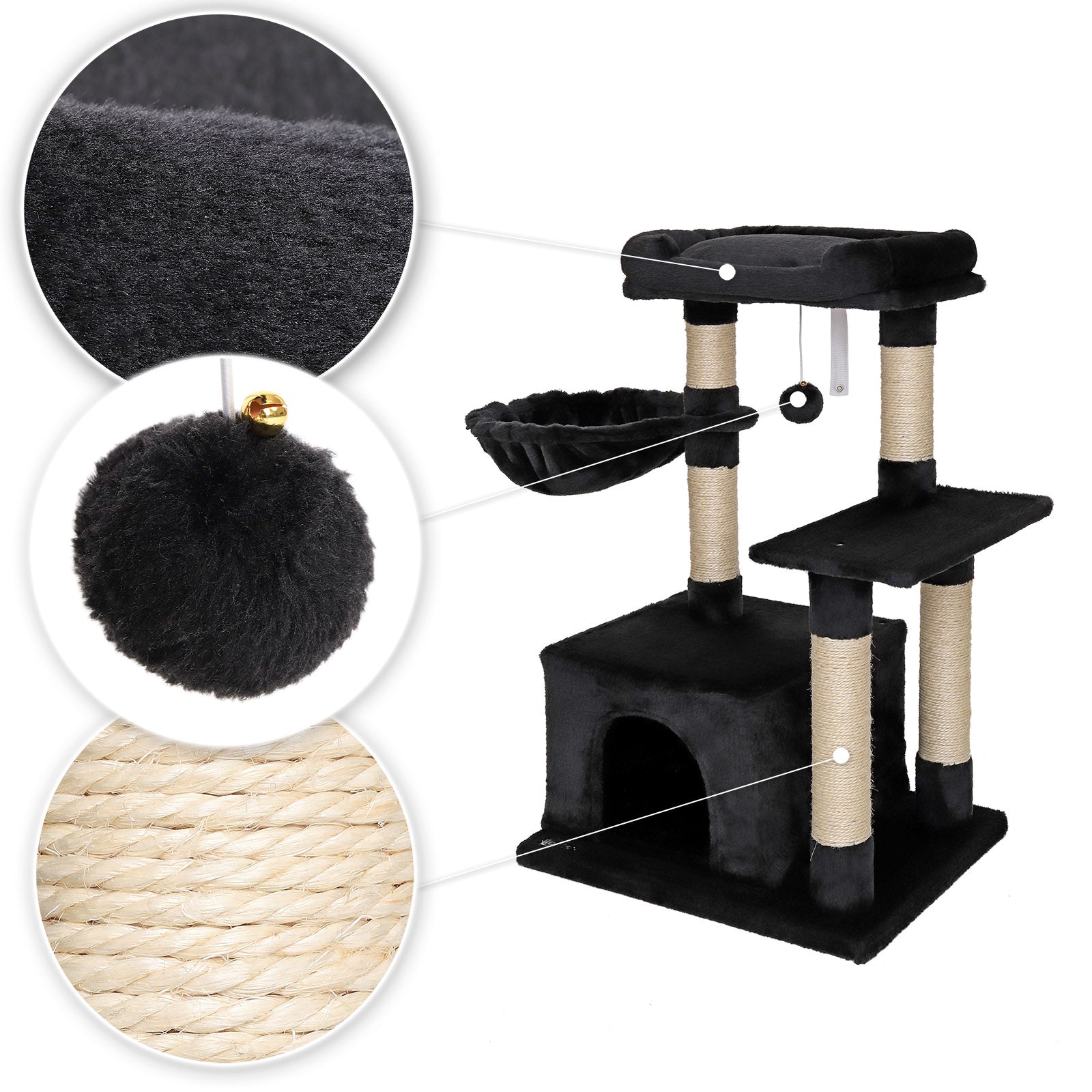 Poste rascador para gatos altura 85 cm