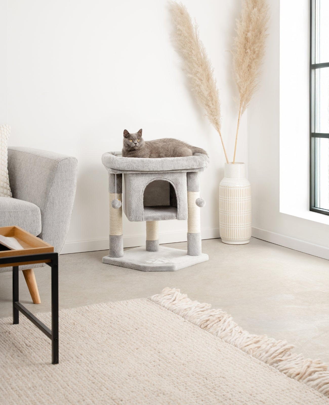 Poste rascador para gatos, 60 cm