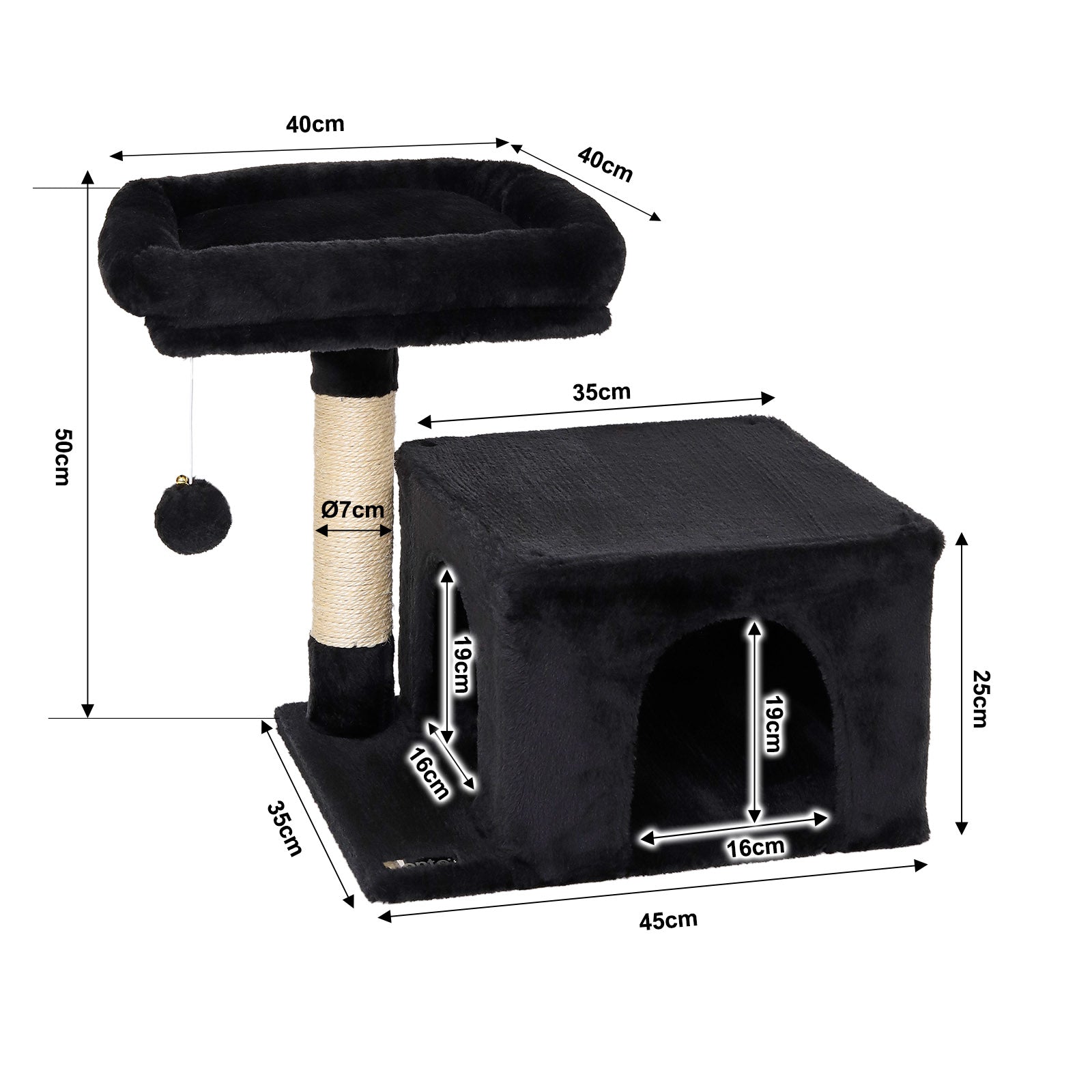 Poste rascador para gatos altura 50 cm