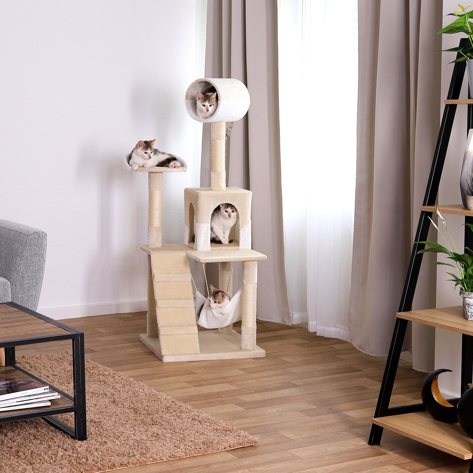 Poste rascador para gatos altura 133 cm