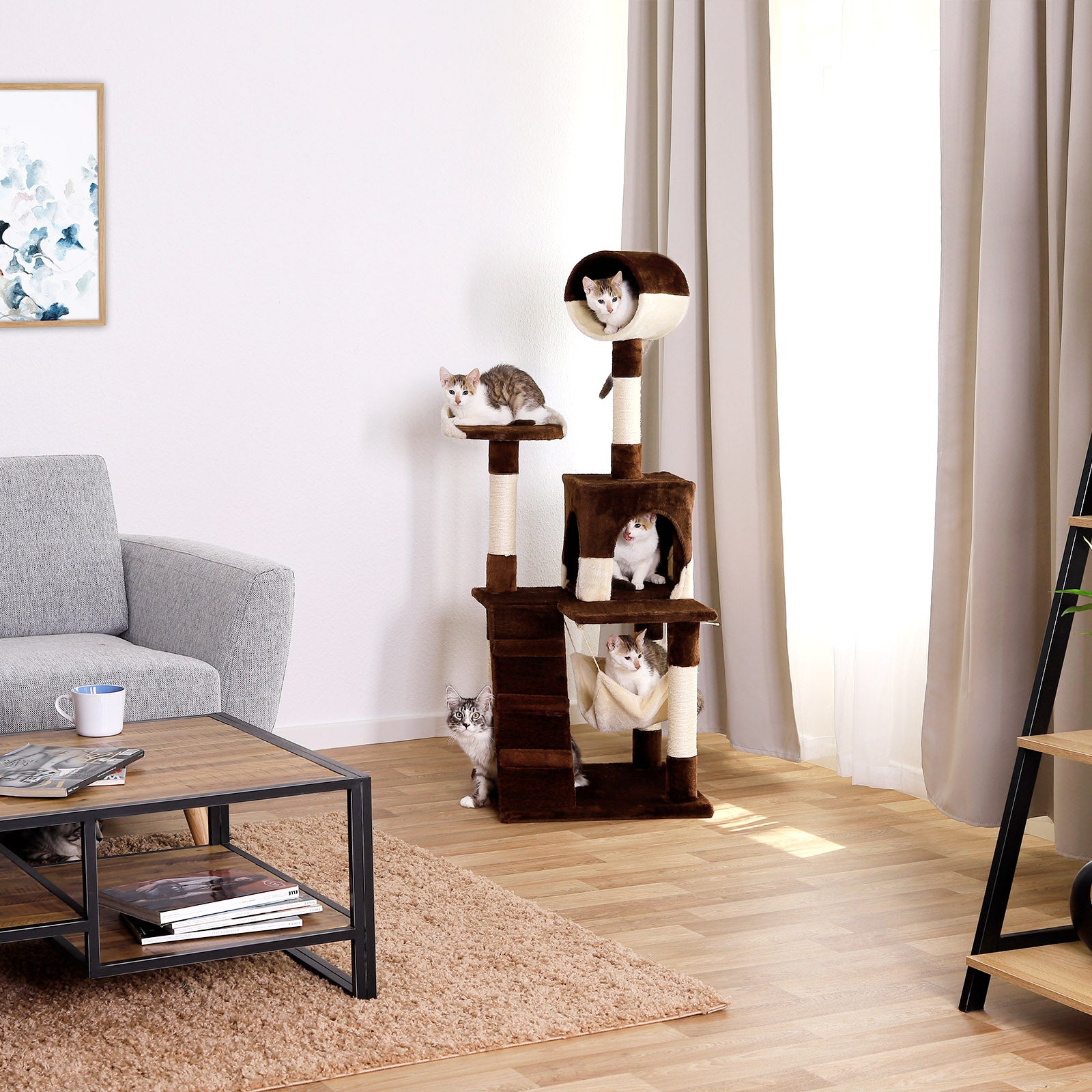 Poste rascador para gatos altura 133 cm