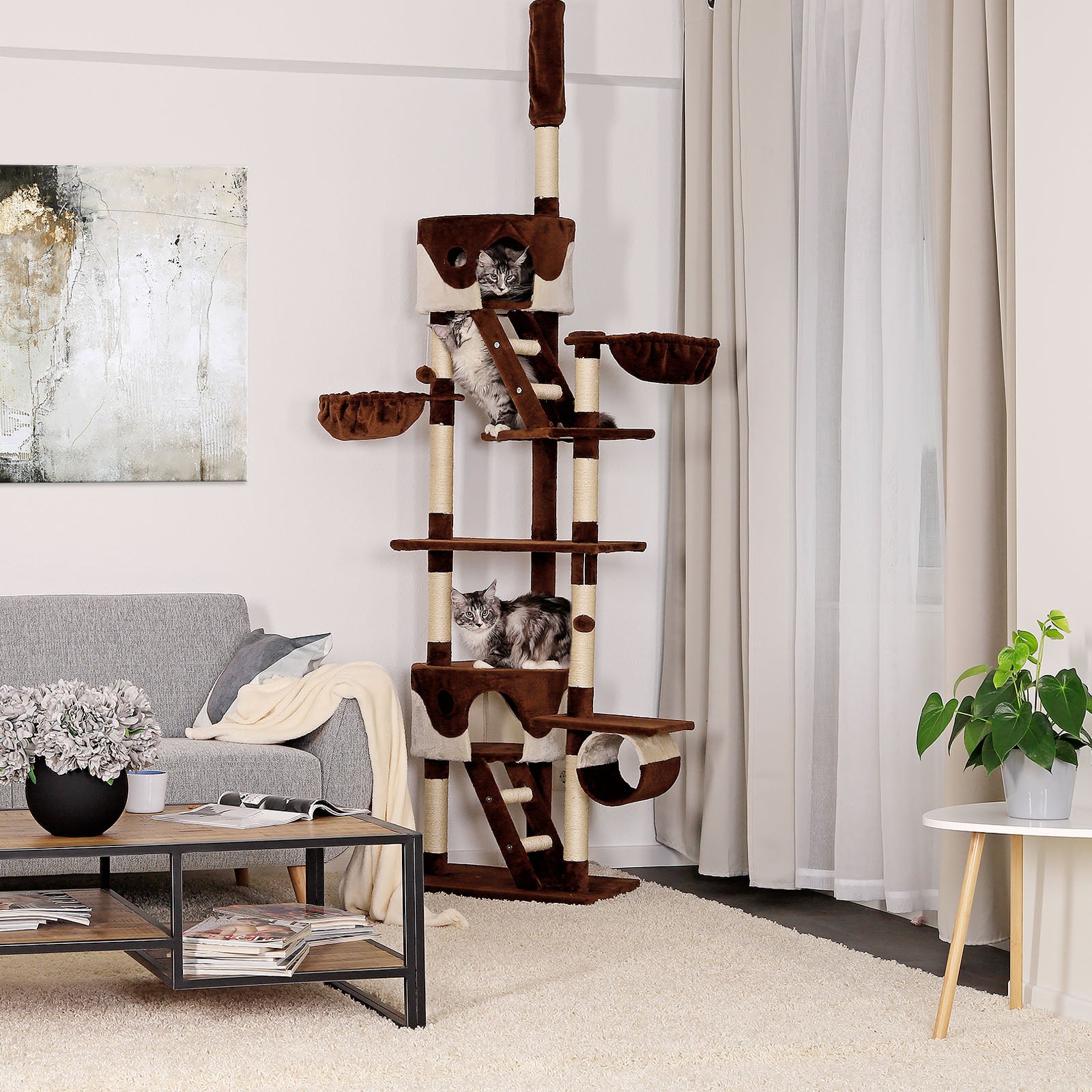 Árbol para gatos XXL de altura regulable