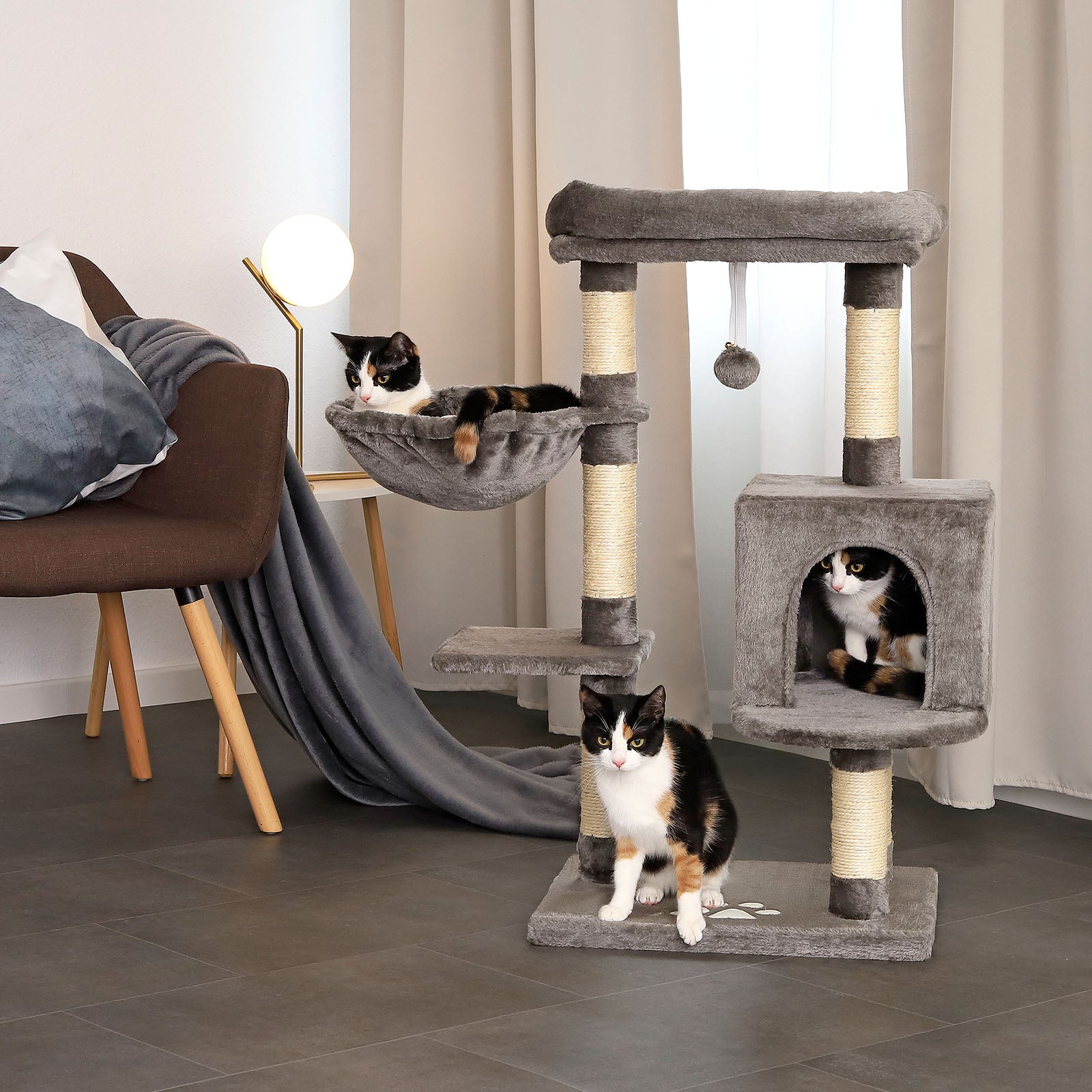 Poste rascador para gatos altura 93 cm