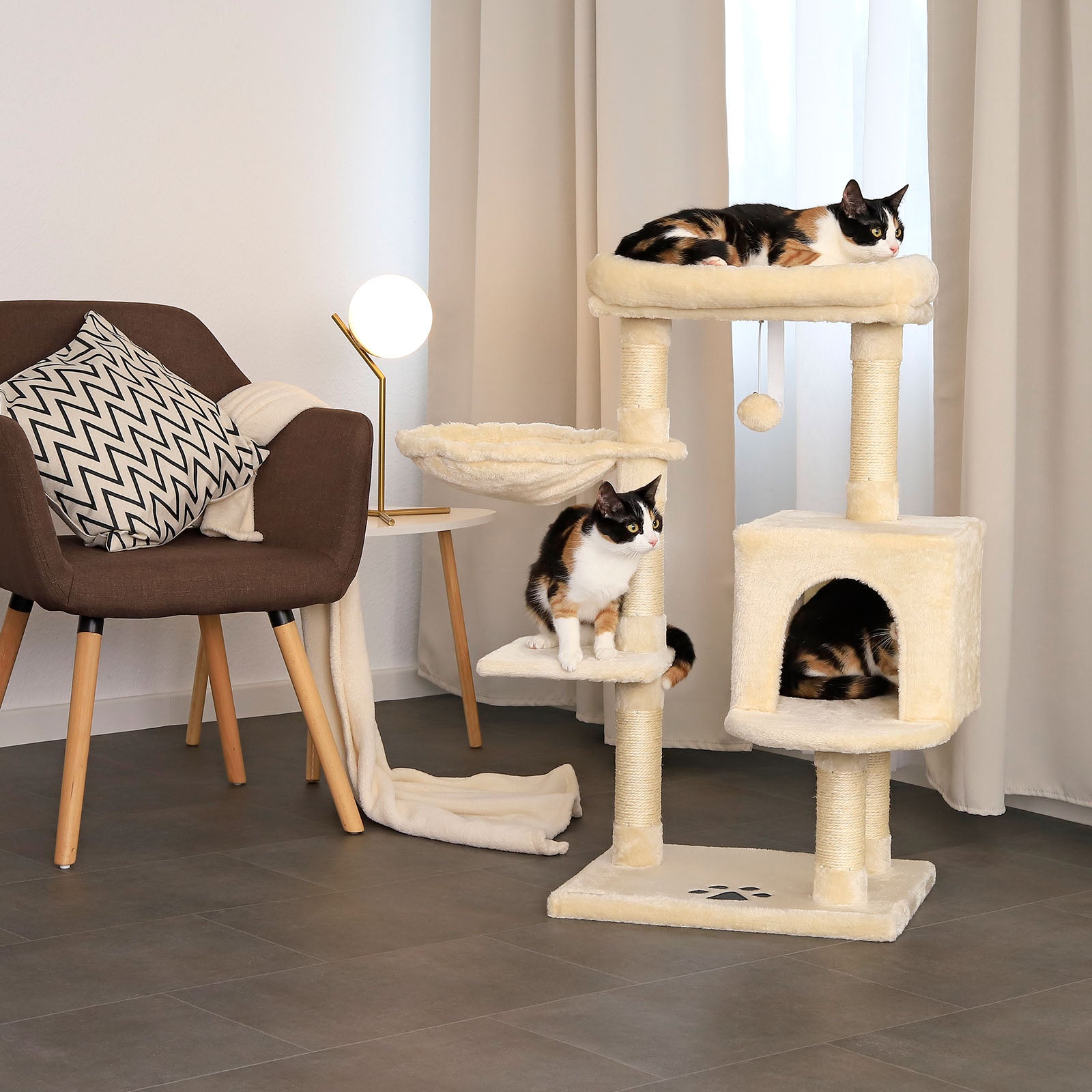 Poste rascador para gatos altura 93 cm