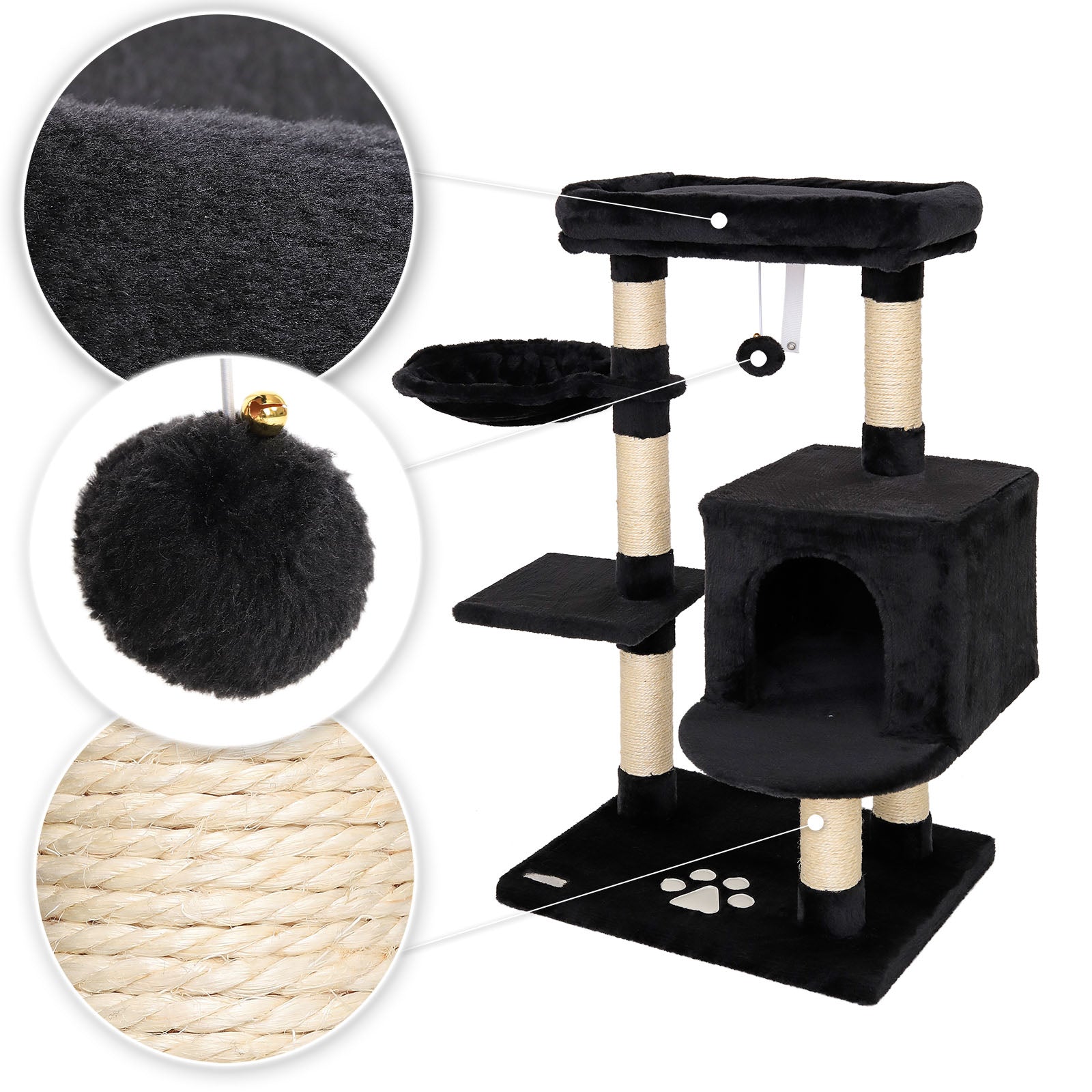 Poste rascador para gatos altura 93 cm