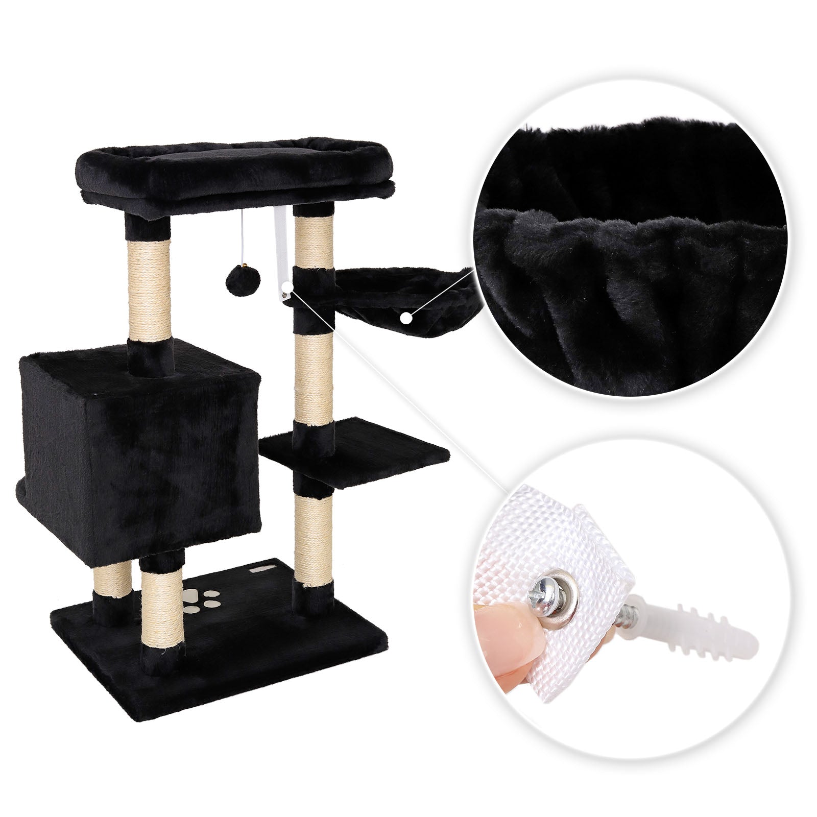 Poste rascador para gatos altura 93 cm