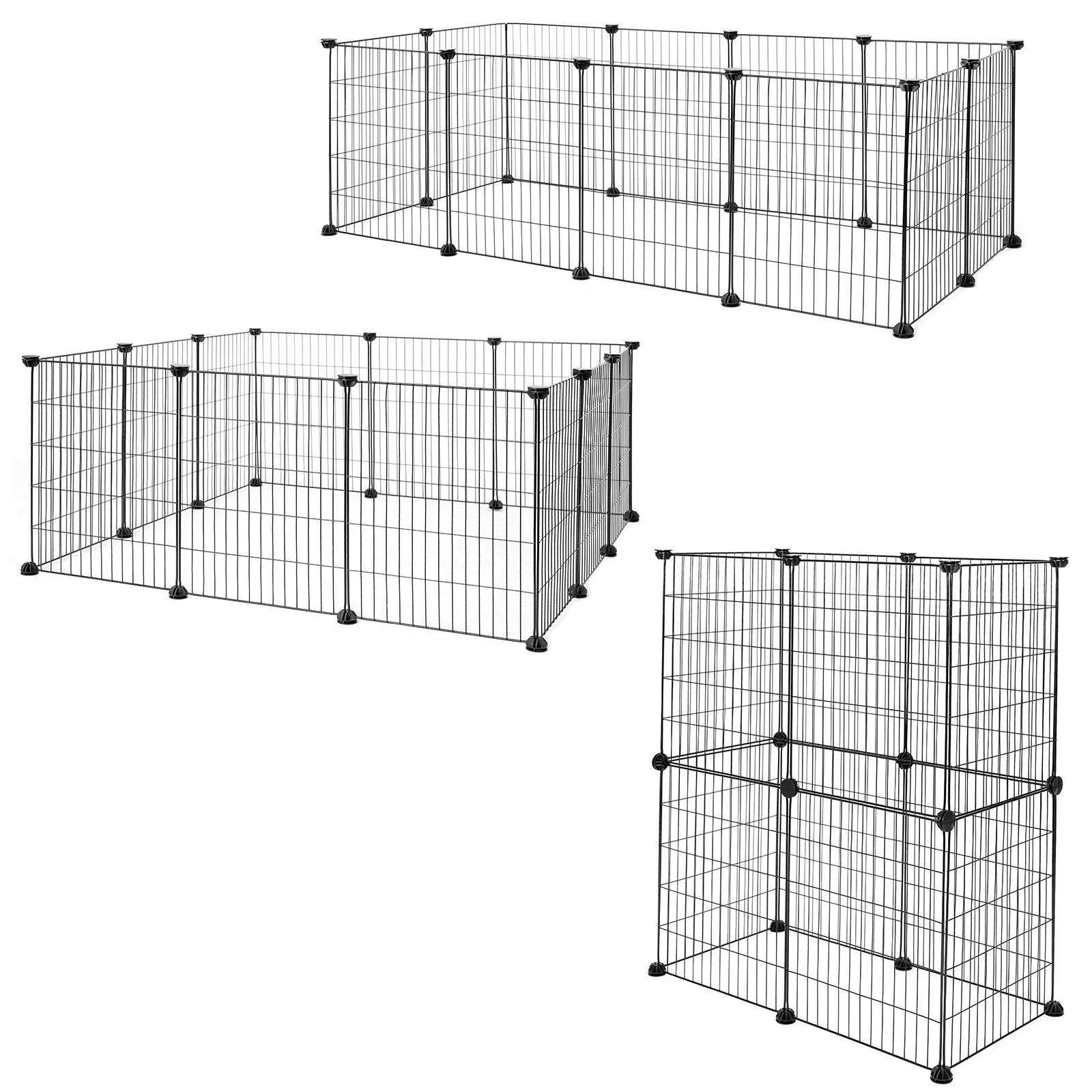 Recinto exterior metálico ampliable para animales pequeños