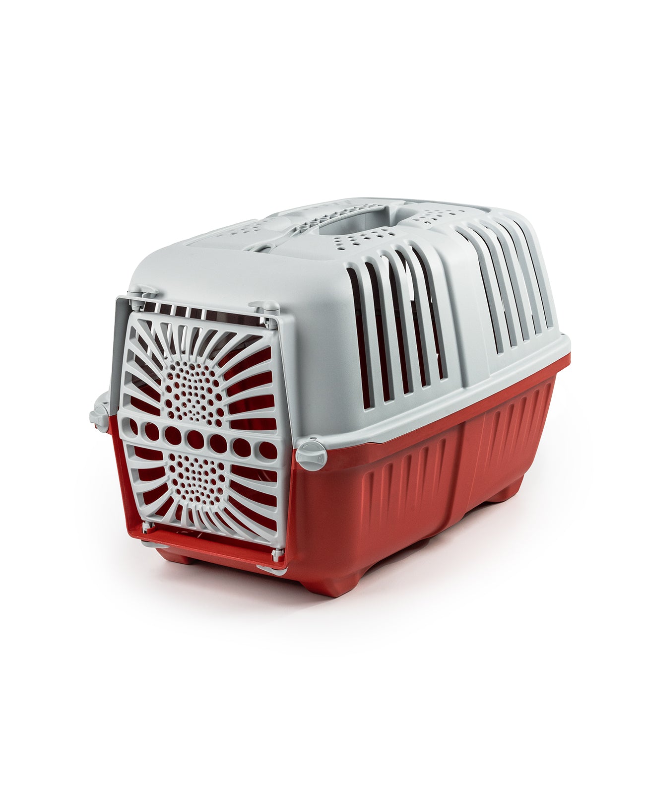 Caja de transporte para perros de plástico.