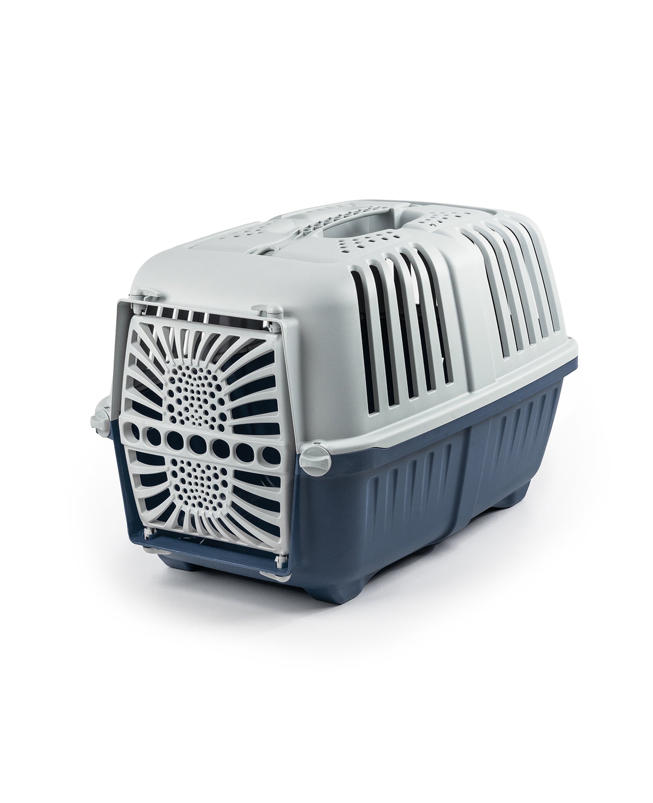 Caja de transporte para perros de plástico.