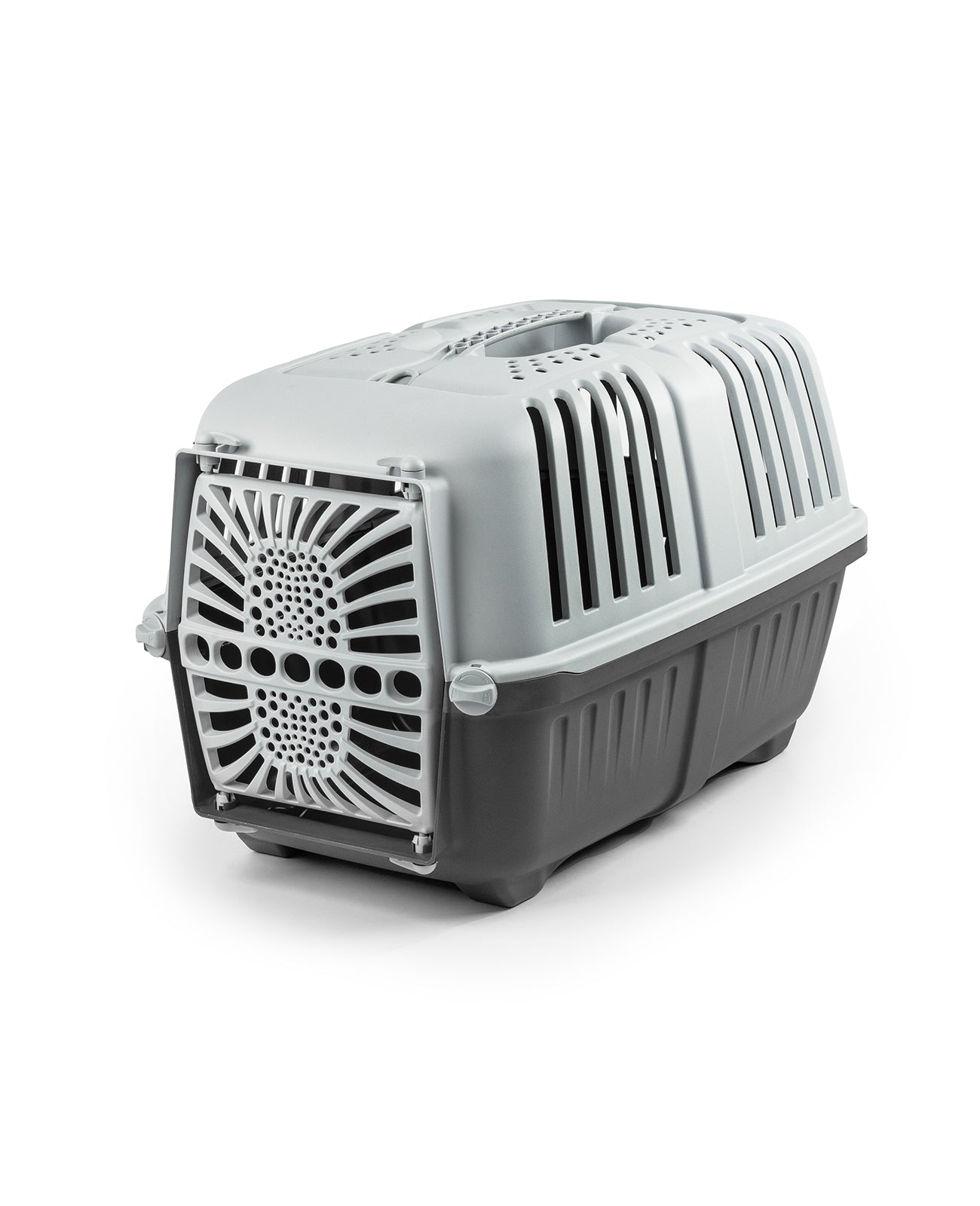 Caja de transporte para perros de plástico.