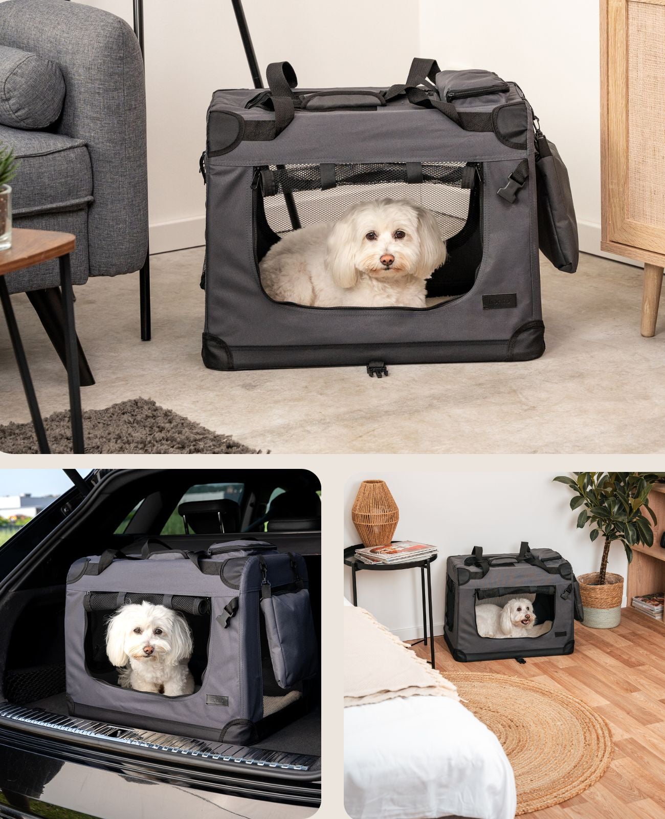 Zusammenklappbare Hundetransportkiste