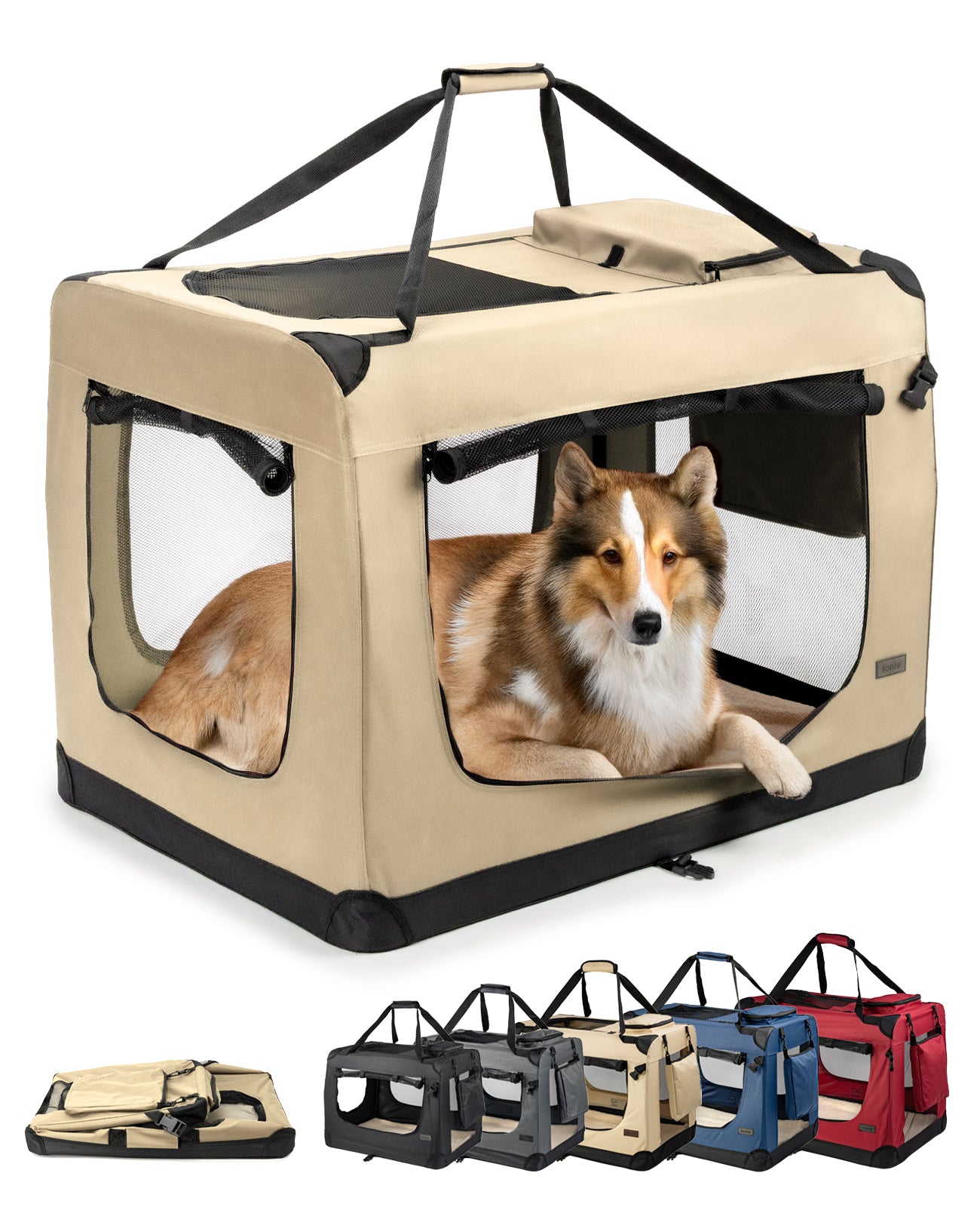 Zusammenklappbare Hundetransportkiste
