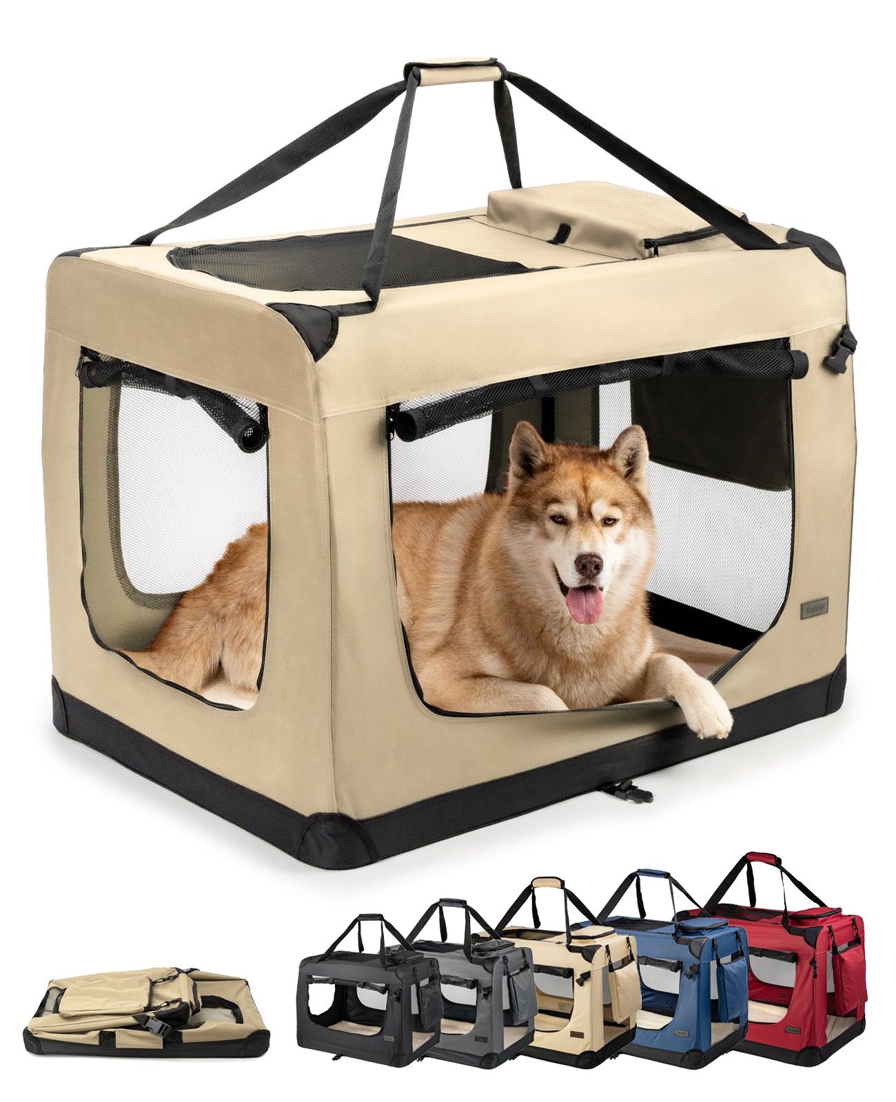 Zusammenklappbare Hundetransportkiste