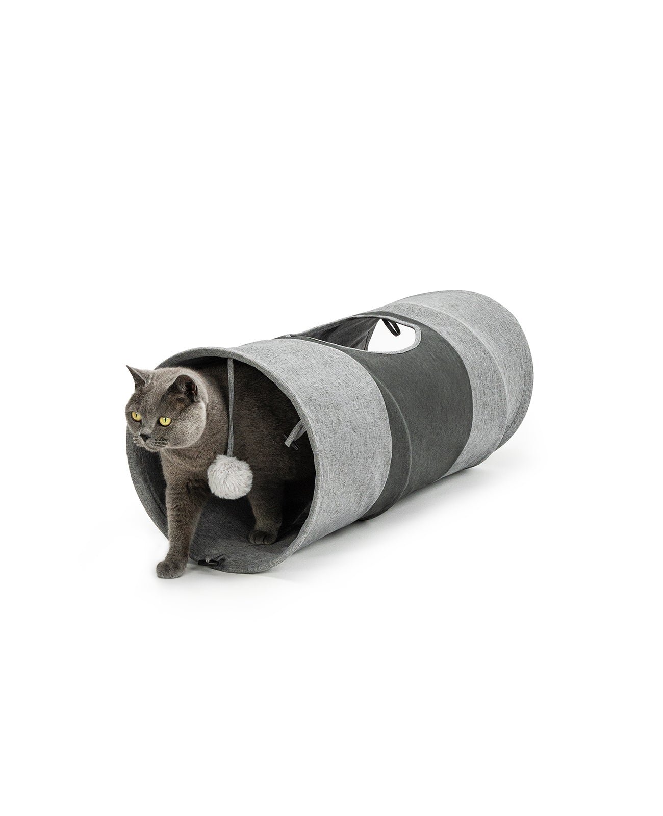 Túnel para gatos con pelota de juego