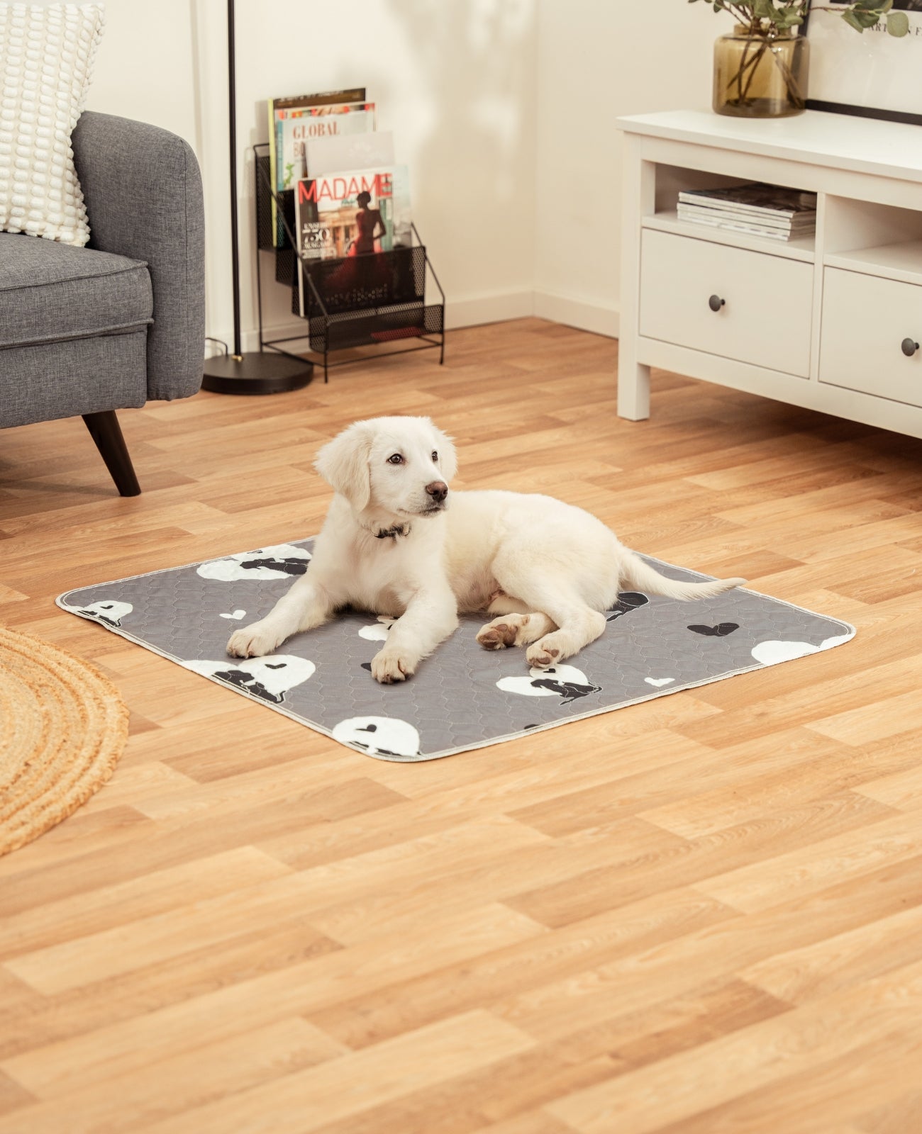 lionto Alfombrillas reutilizables para cachorros, set de 2, gris