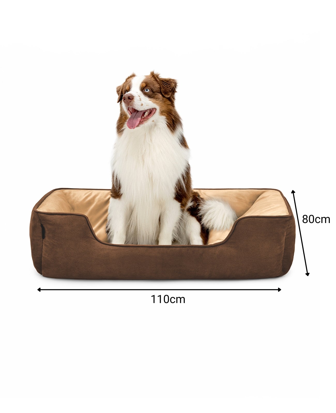 Cama para perros 2 en 1 con aspecto de ante