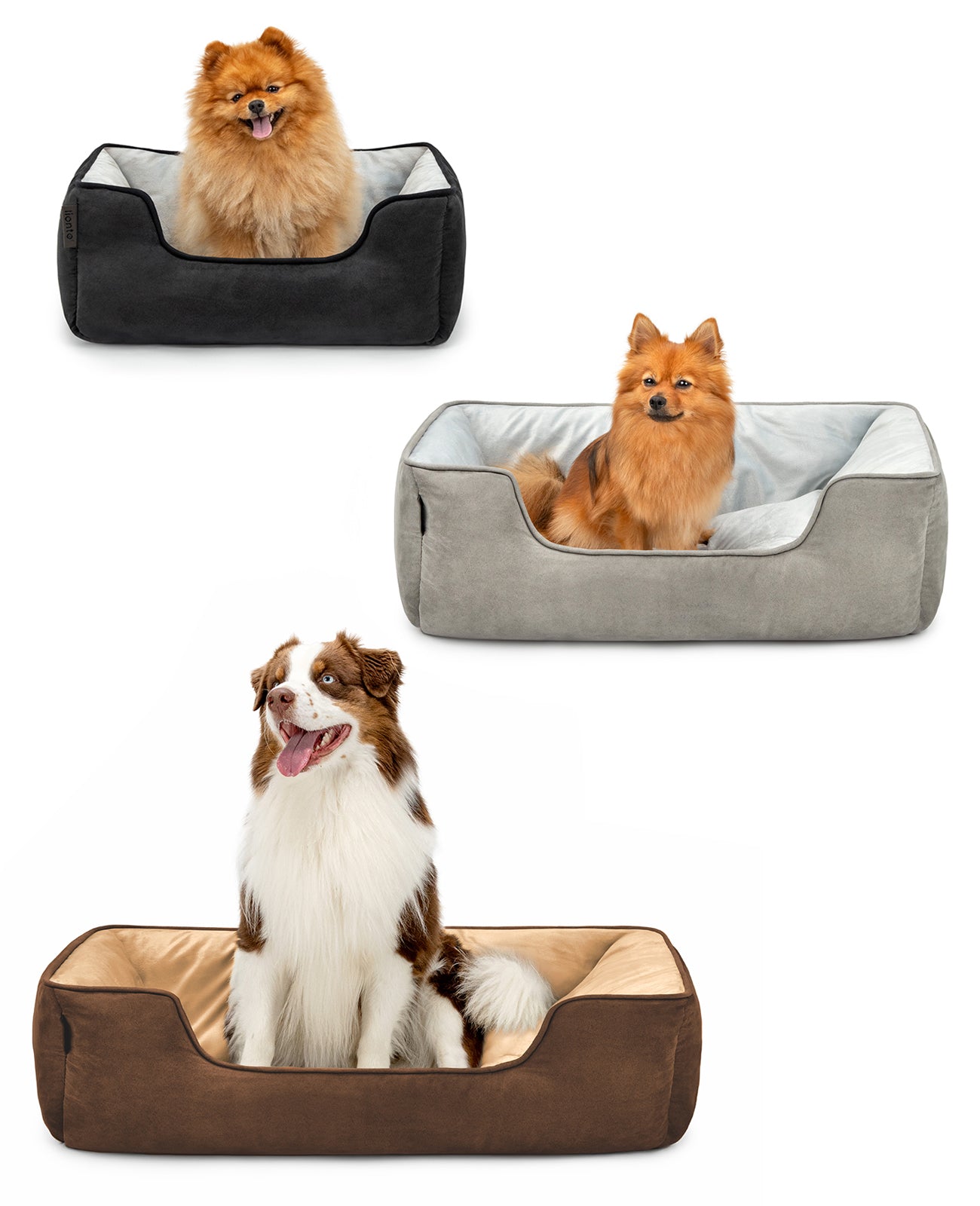 Cama para perros 2 en 1 con aspecto de ante