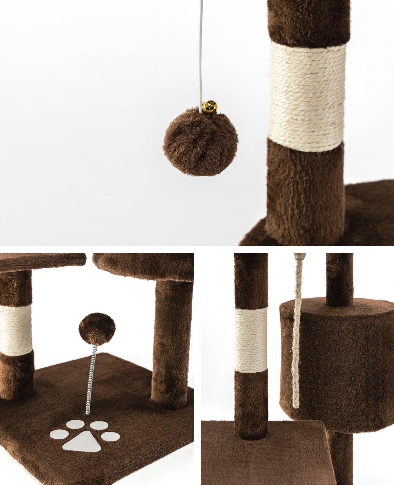 Altura del árbol para gatos 112 cm