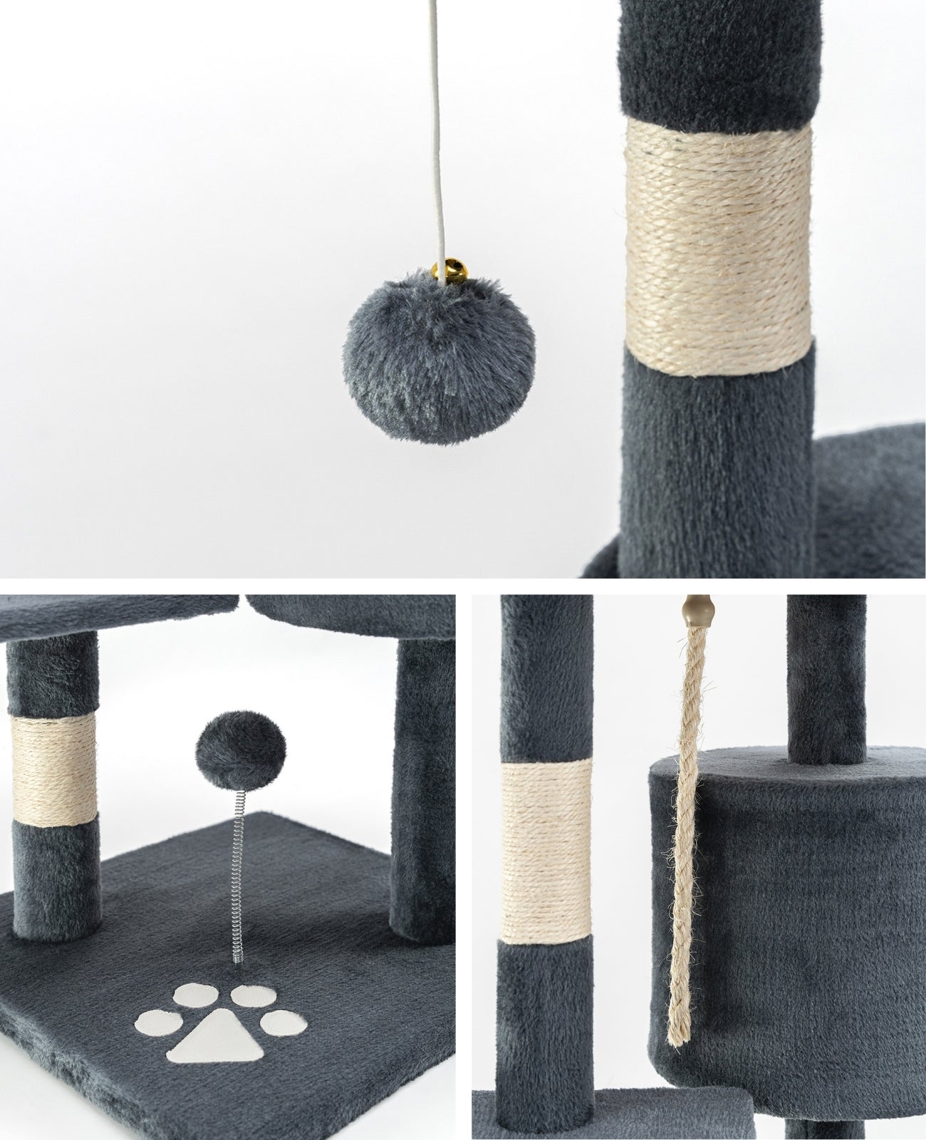 Altura del árbol para gatos 112 cm